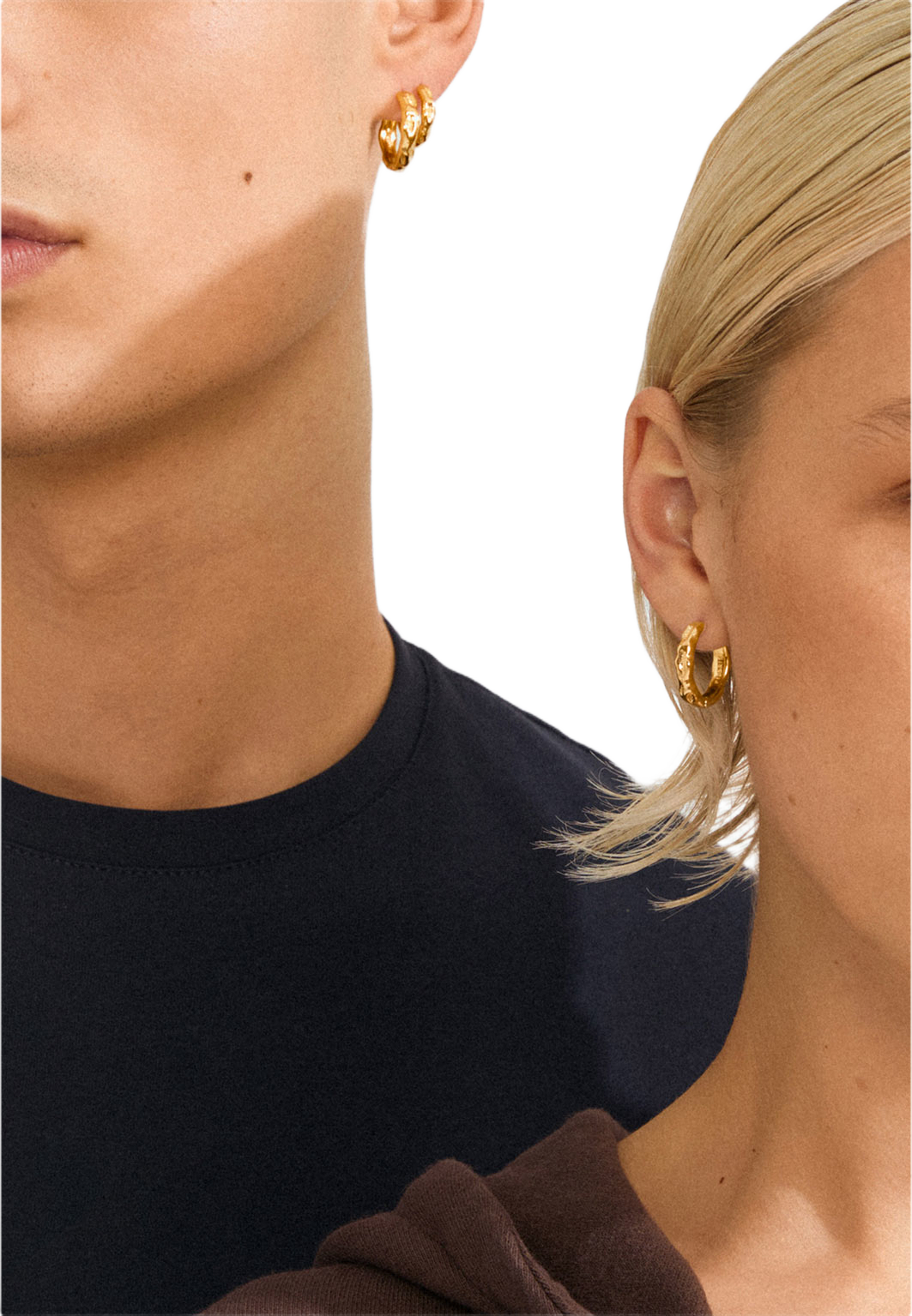 DARBY earrings, 2-in-1 set, gold-plated, från Pilgrim, i färgen Gold Plated. Klicka för att öppna bilden i stort format
