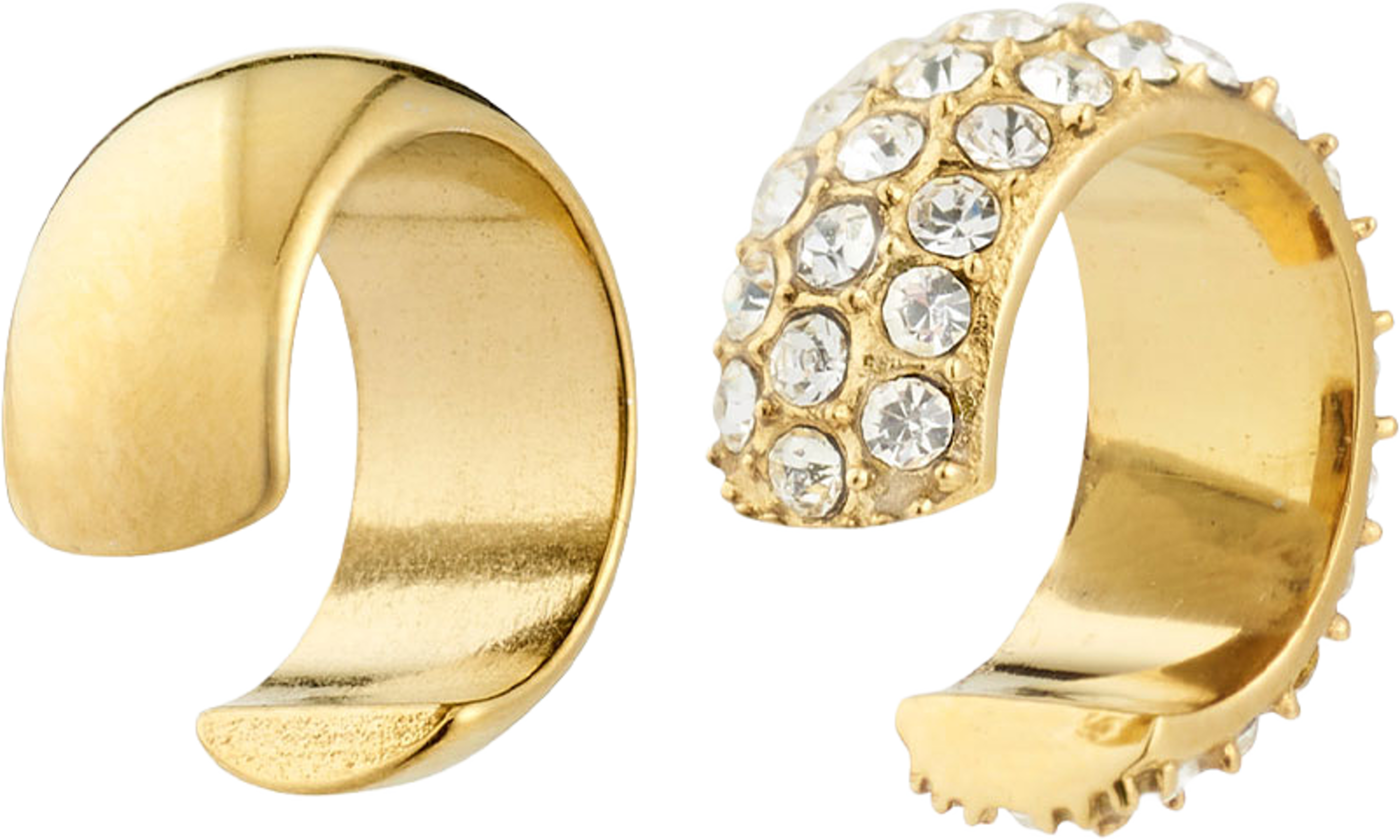 HUDSYN ear cuff, 2-in-1 set, gold-plated, från Pilgrim, i färgen Gold Plated. Klicka för att öppna bilden i stort format