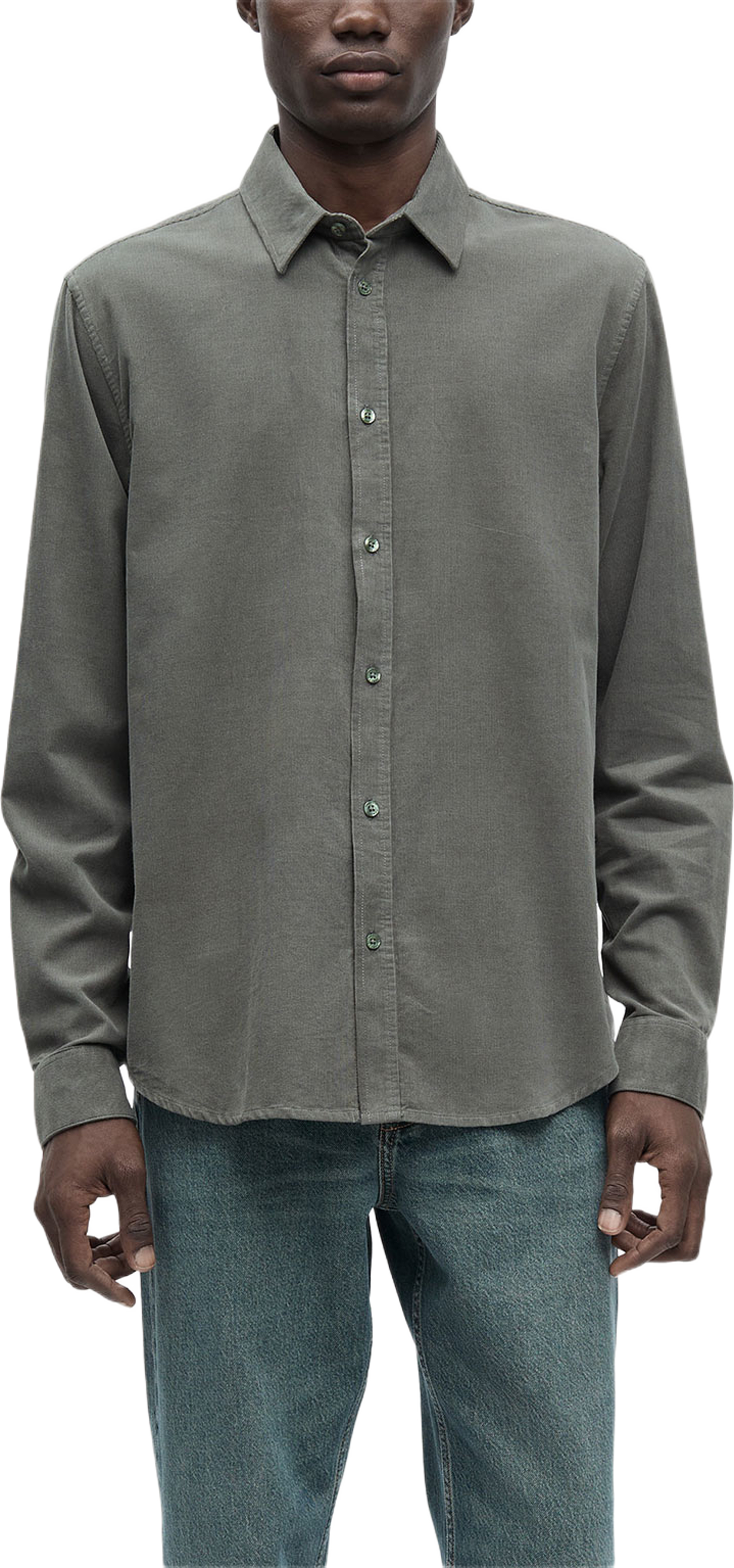 Saliam NX shirt 10504, från SAMSOE SAMSOE, i färgen Castor Gray. Klicka för att öppna bilden i stort format