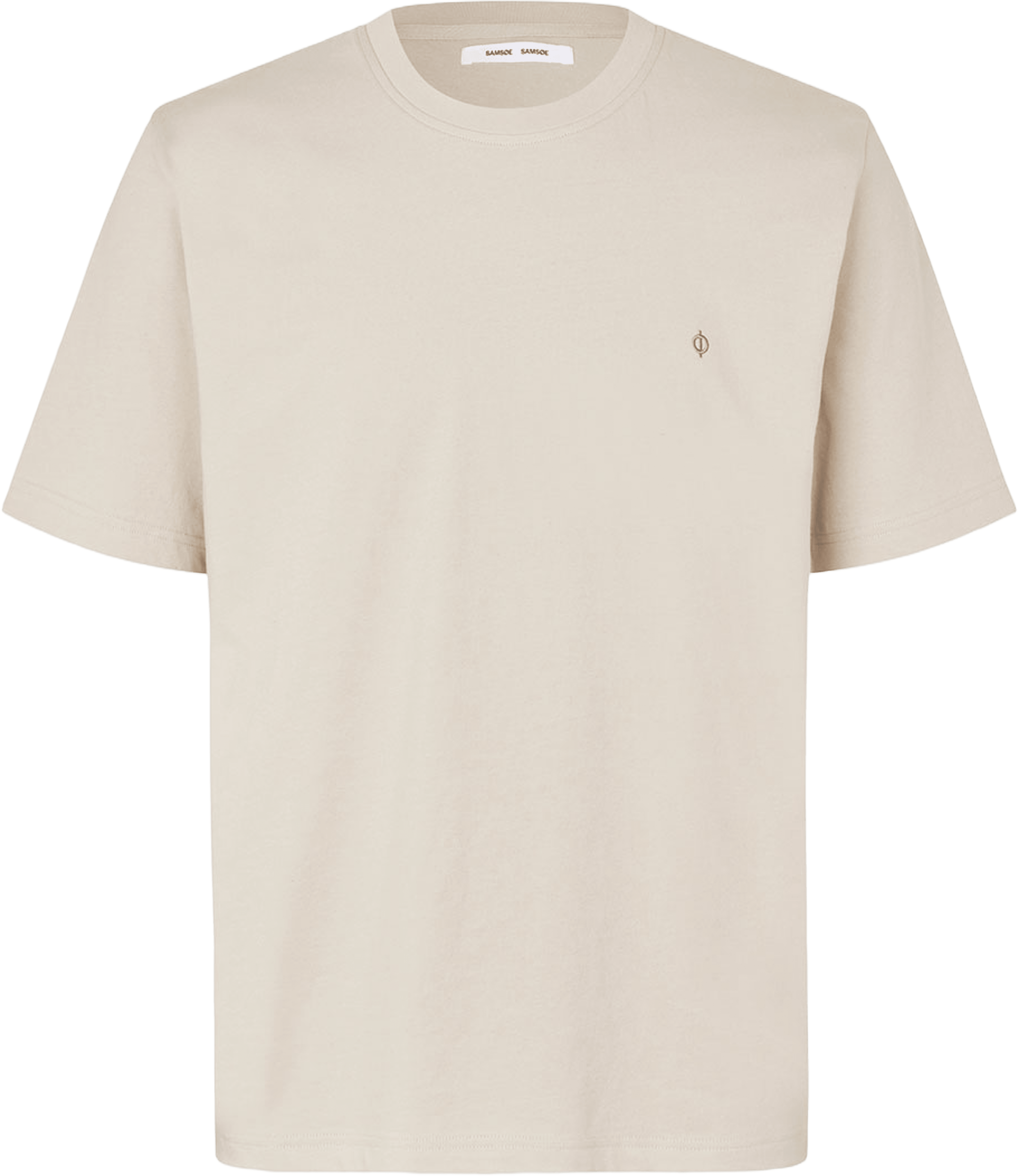 Saotto t-shirt 11415, från SAMSOE SAMSOE, i färgen Oatmeal. Klicka för att öppna bilden i stort format