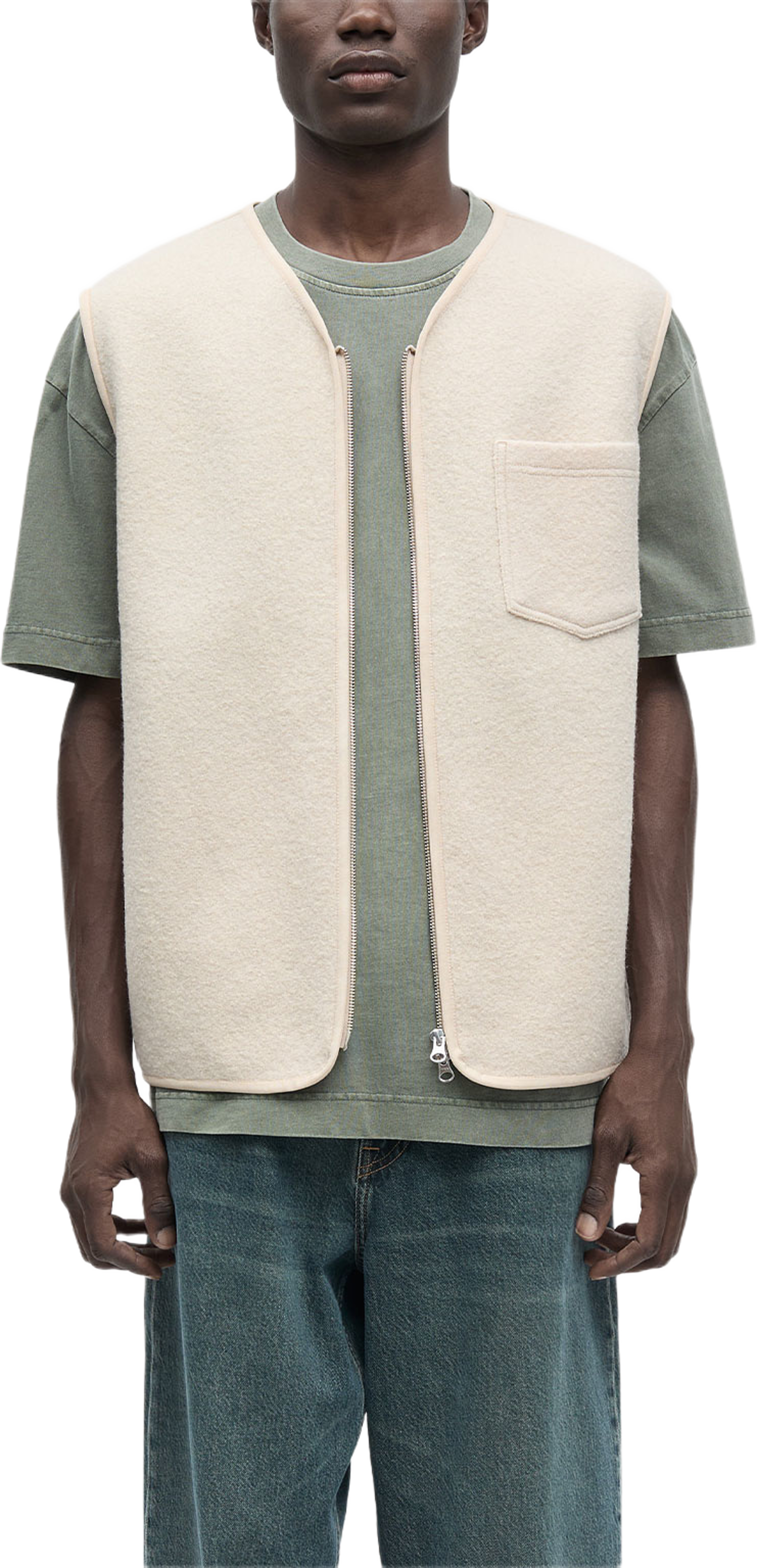 Sahannes Vest 14612, från SAMSOE SAMSOE, i färgen Oatmeal. Klicka för att öppna bilden i stort format