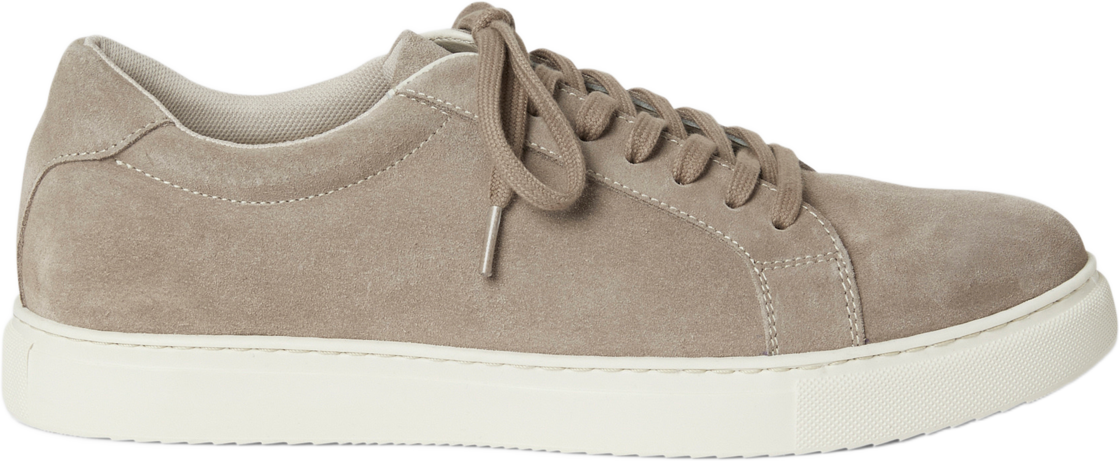 Sneakers i mocka, från NORVIE, i färgen Taupe. Klicka för att öppna bilden i stort format