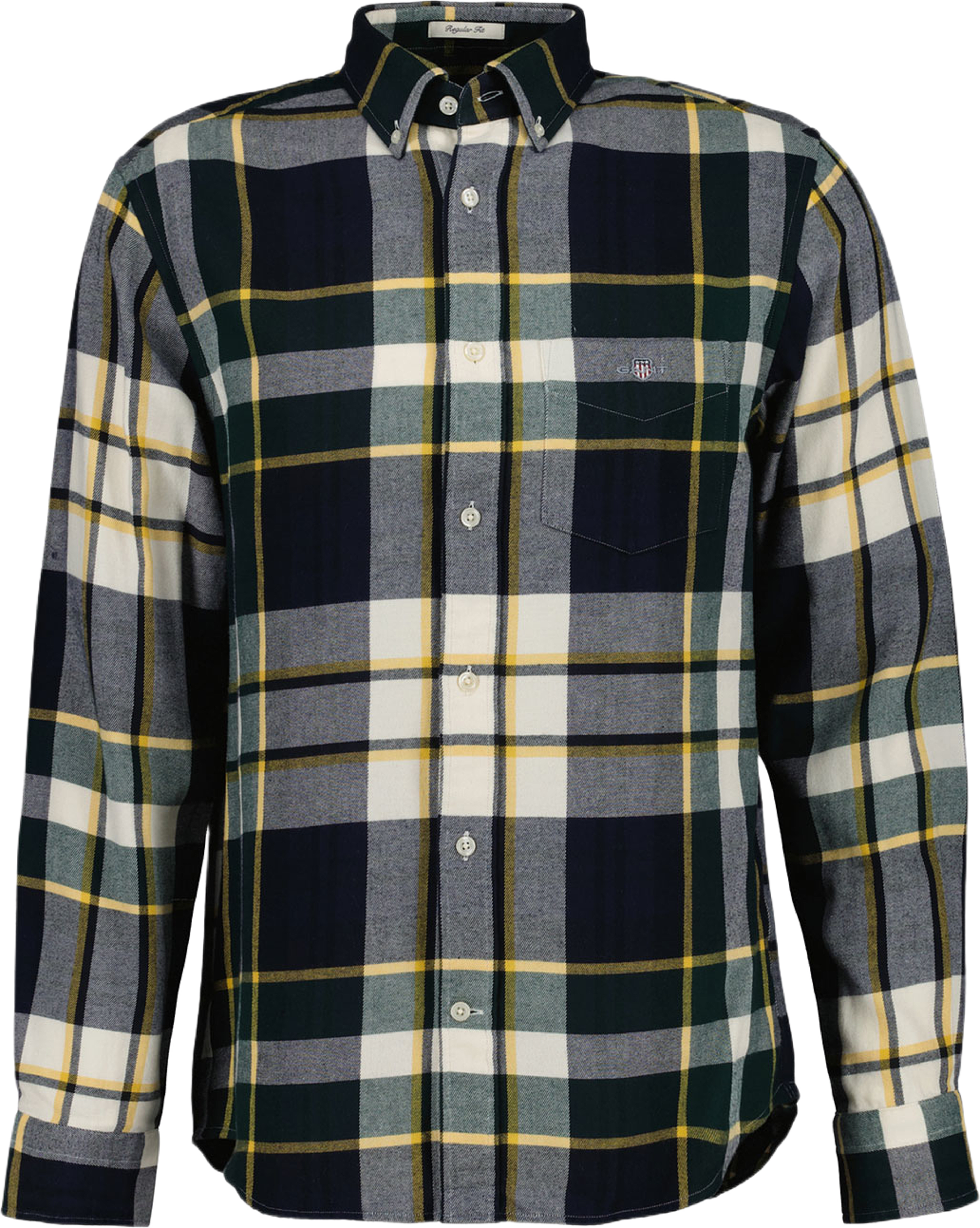 Regular fit Rutig flannelskjorta, från GANT, i färgen Tartan Green. Klicka för att öppna bilden i stort format