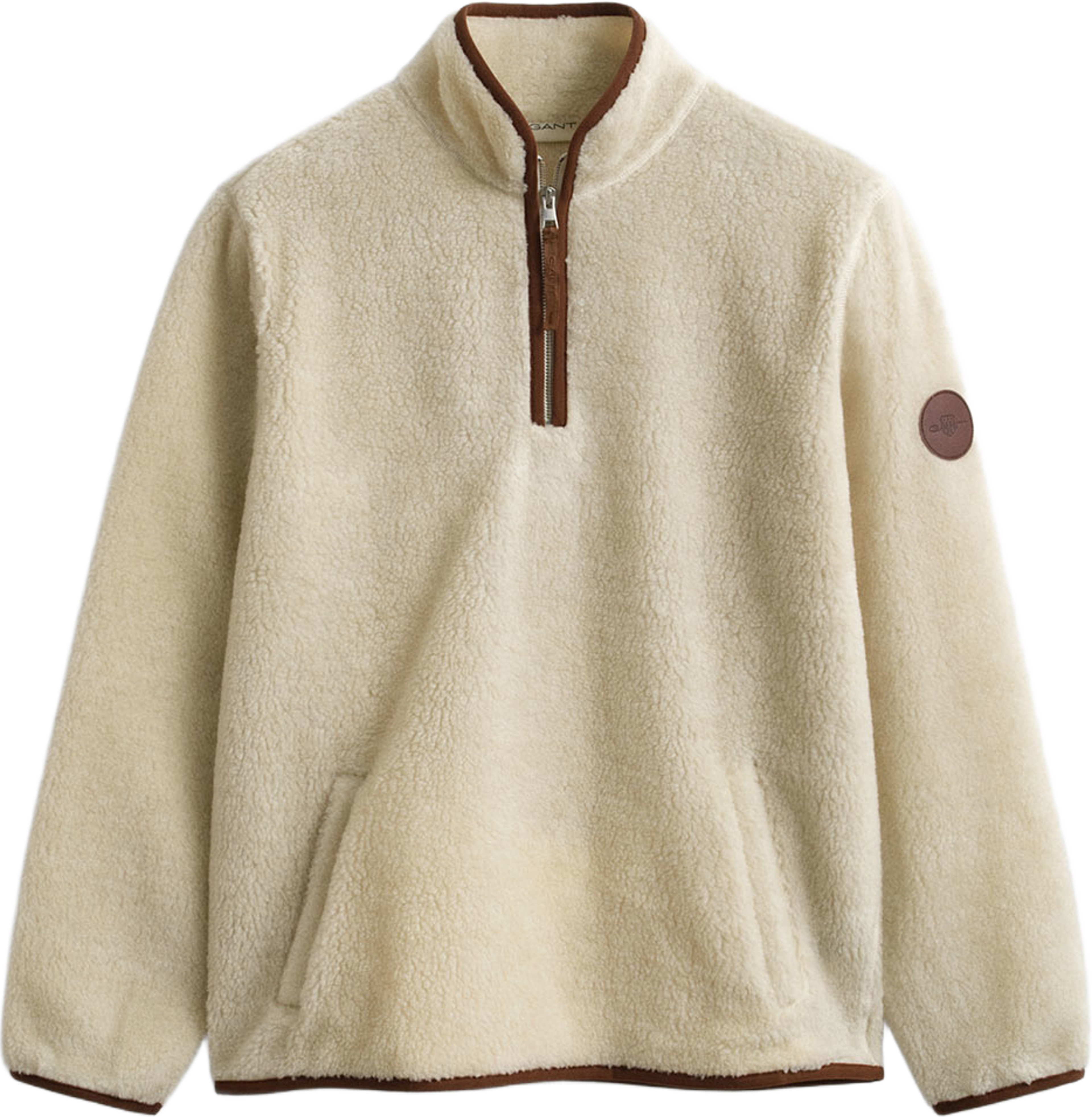 Half-Zip Fleece, från GANT, i färgen Cream. Klicka för att öppna bilden i stort format