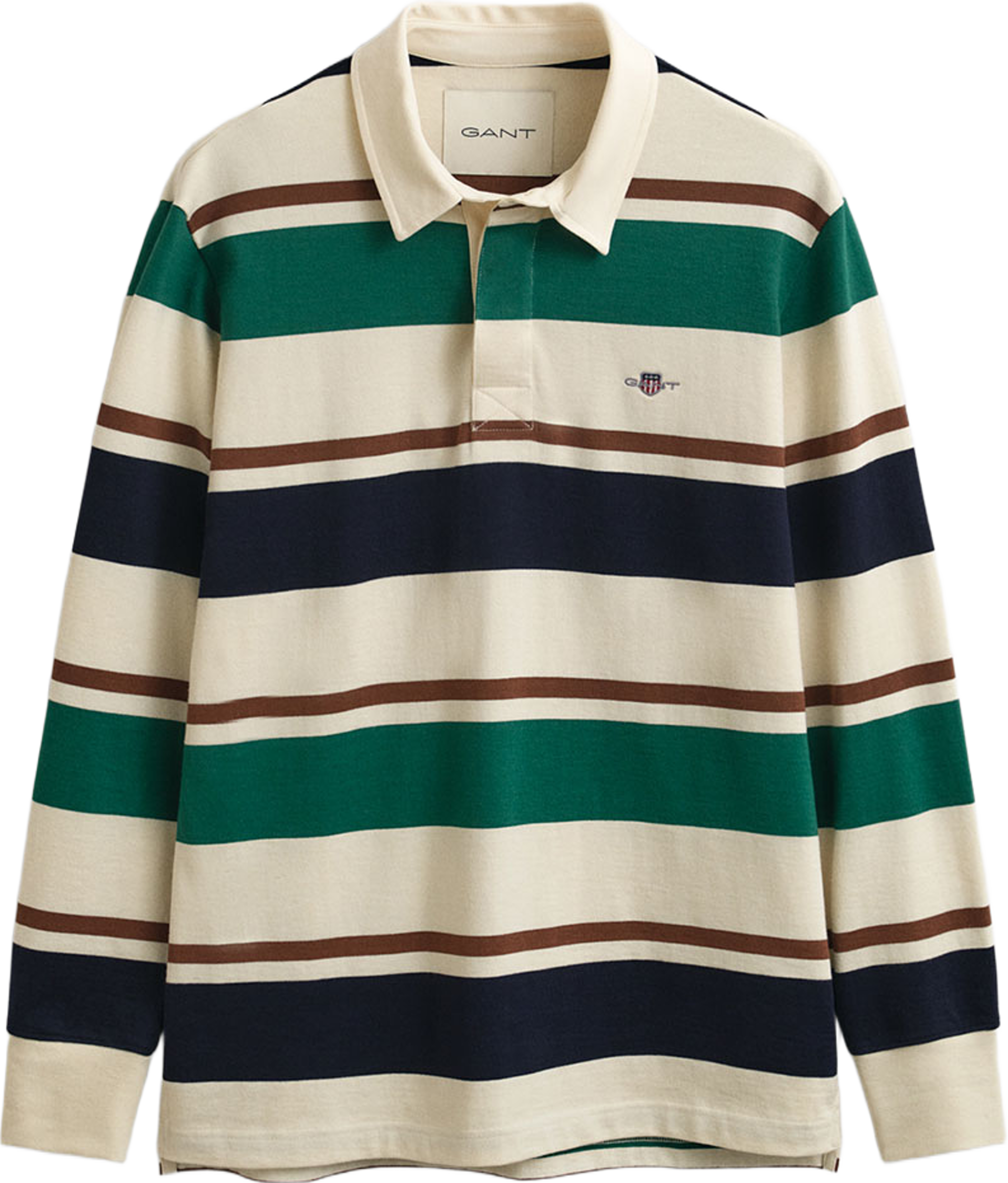 Randig Heavy Rugger, från GANT, i färgen Cream. Klicka för att öppna bilden i stort format