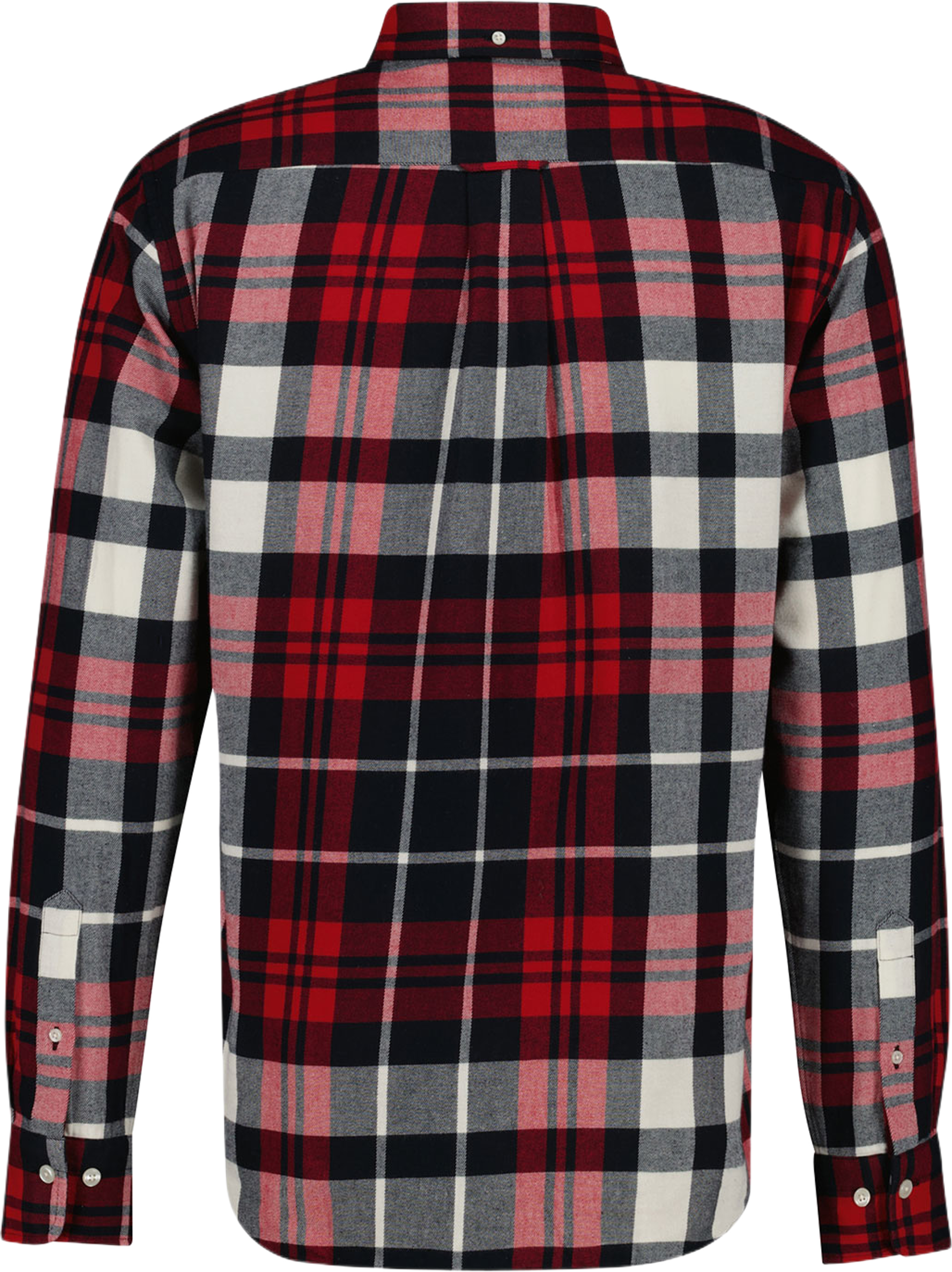 Regular fit Rutig flannelskjorta, från GANT, i färgen Ruby Red. Klicka för att öppna bilden i stort format
