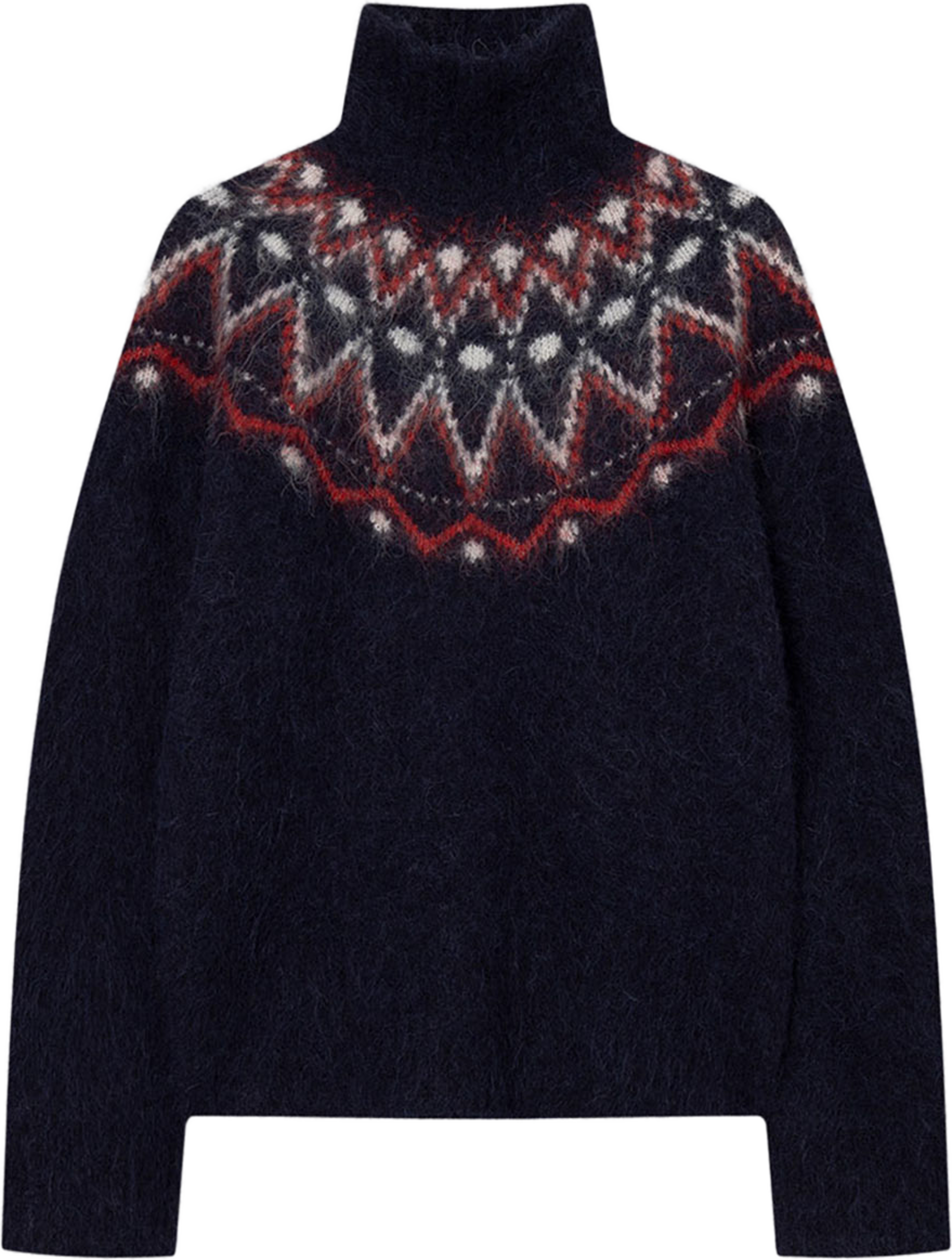 Champoluc Knitted Sweater, från Twist & Tango, i färgen Fair Isle Navy. Klicka för att öppna bilden i stort format