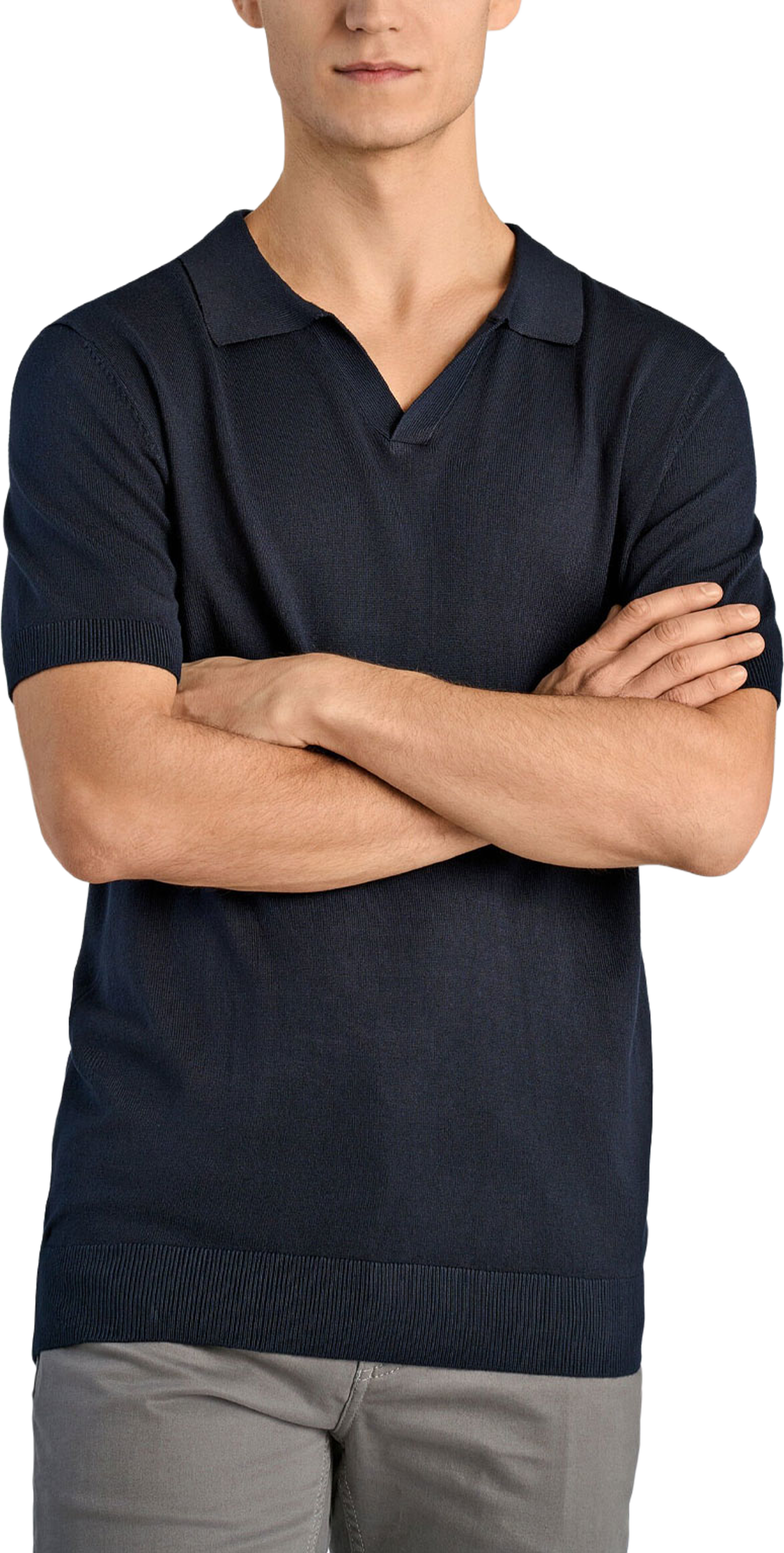 Lindbergh Brushed twill shirt L/S Knit, från Lindbergh, i färgen Navy. Klicka för att öppna bilden i stort format