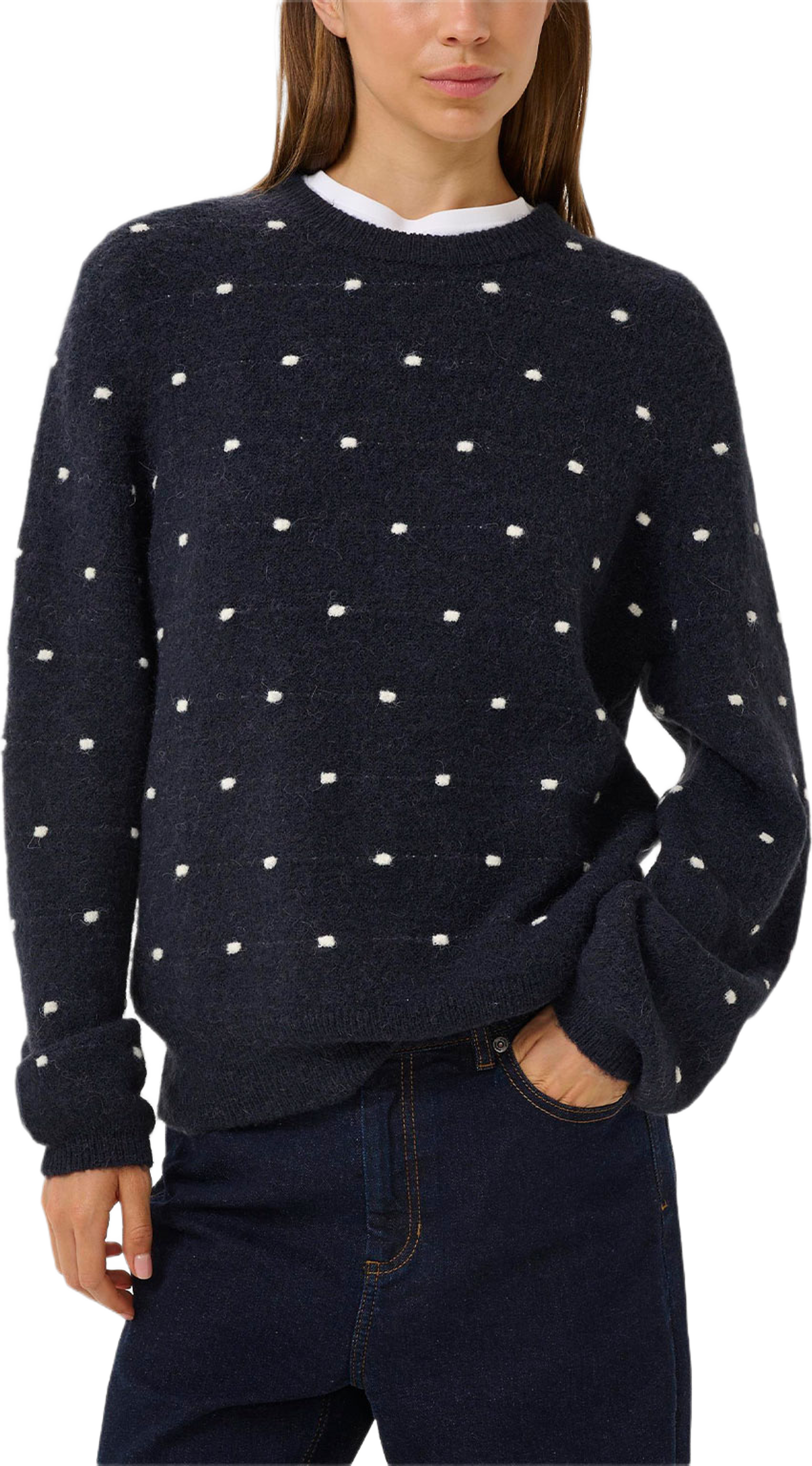 HarrietIW Pullover, från Inwear, i färgen Marine Blue / Whisper White.