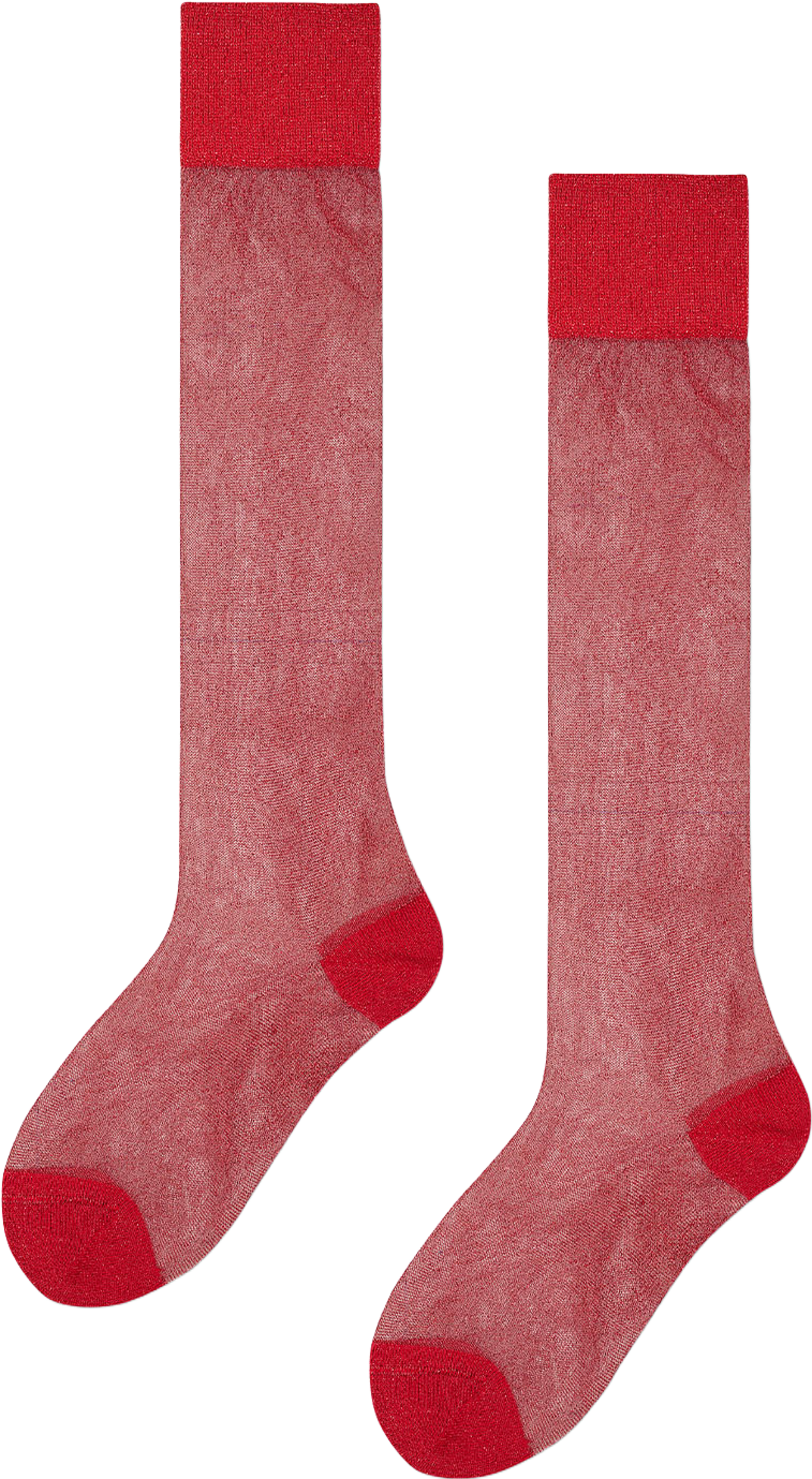 Sheer Me Up Knee High Sock, från Happy Socks, i färgen Red. Klicka för att öppna bilden i stort format