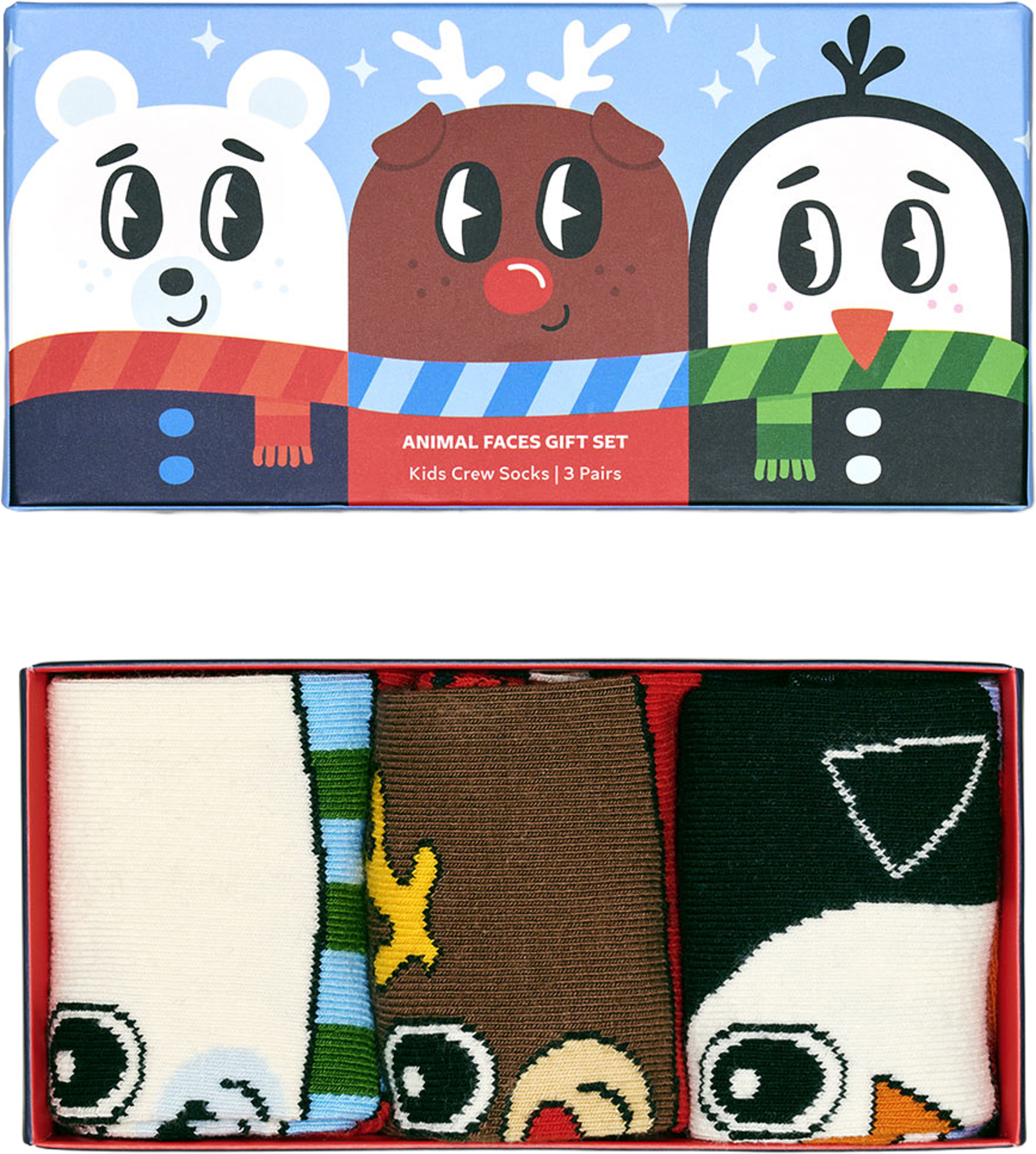 Kids 3-Pack Get Ready For Snow Gift Set, från Happy Socks, i färgen Light Blue. Klicka för att öppna bilden i stort format