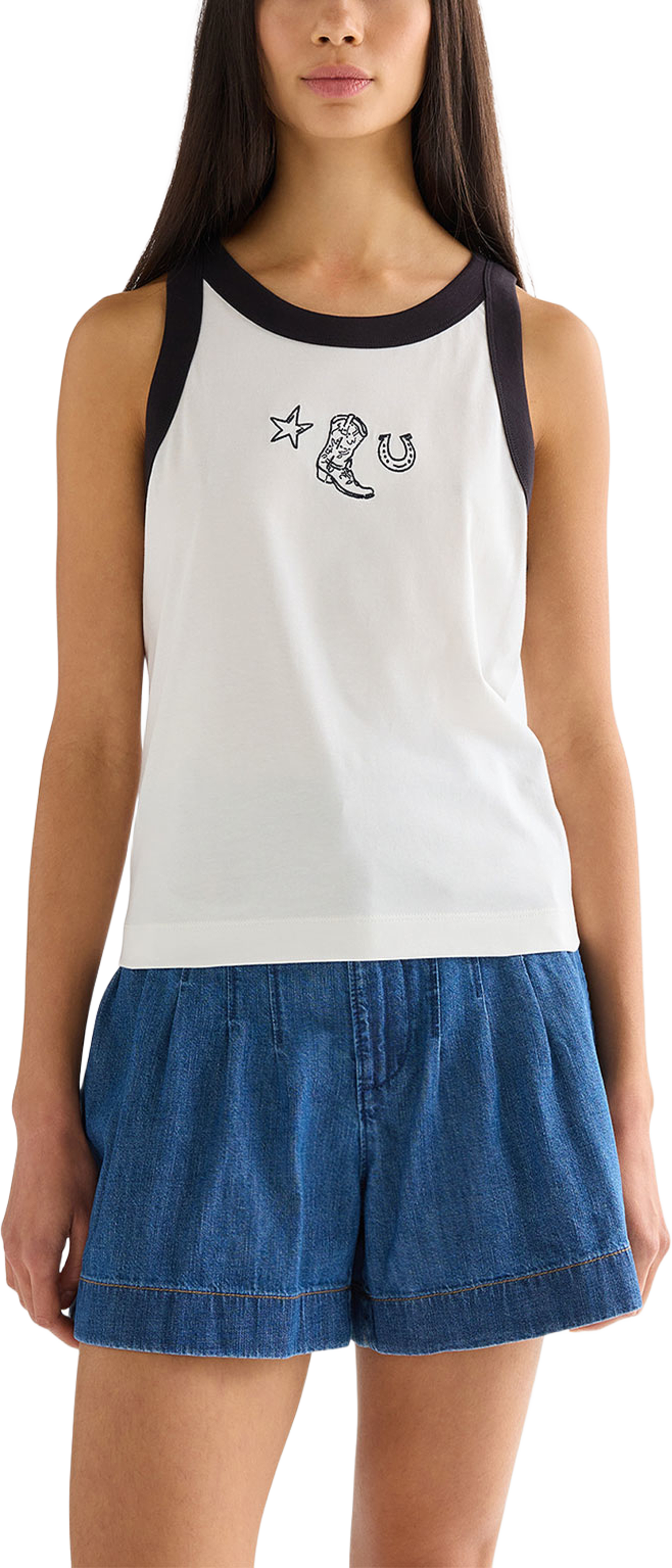 Ringer Tank, från Wrangler, i färgen Worn White. Klicka för att öppna bilden i stort format