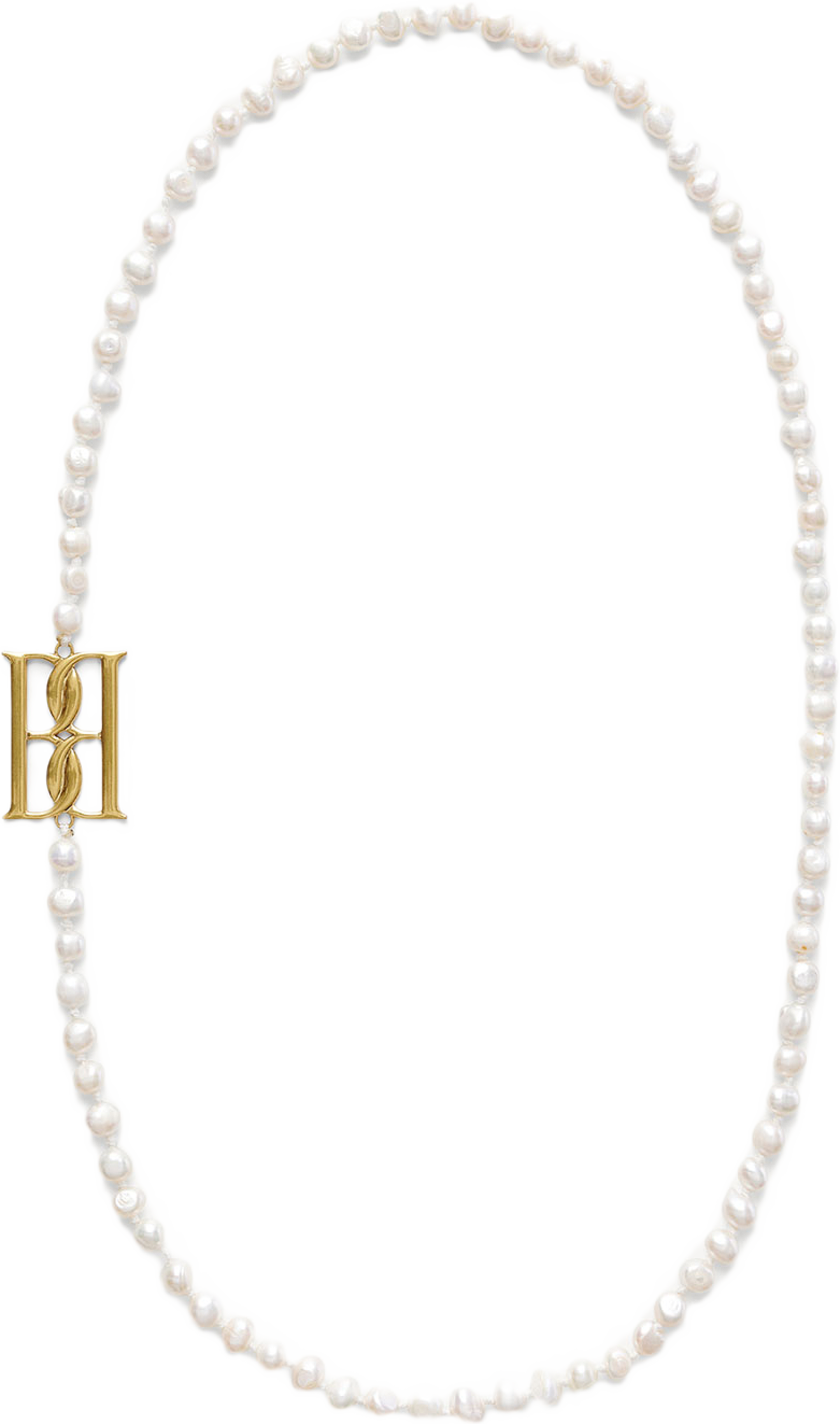 Chakallo monogramhalsband, från By Malene Birger, i färgen Soft White. Klicka för att öppna bilden i stort format