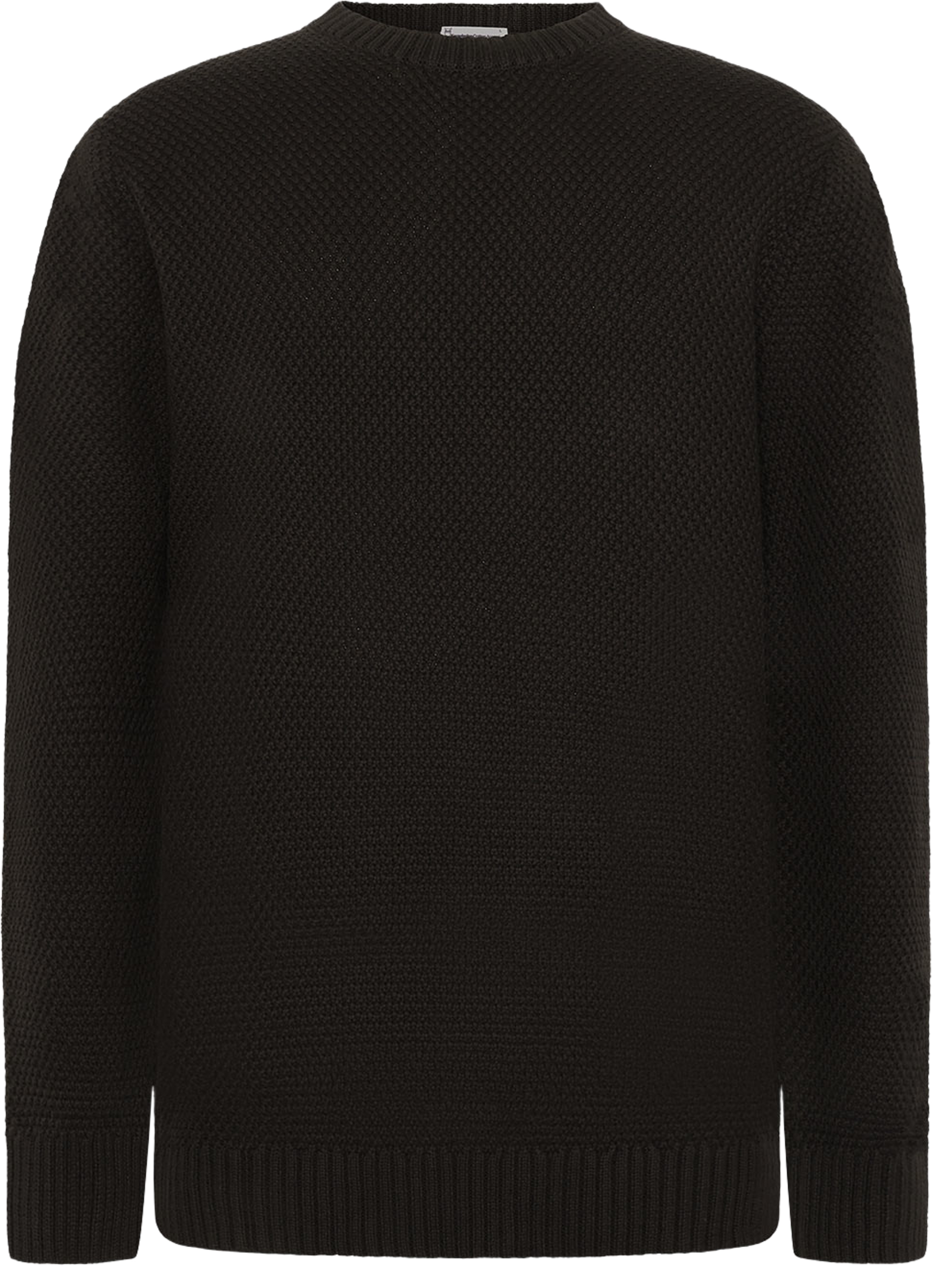 Organic Cotton crew neck knit - GOTS/Vegan, från Knowledge Cotton Apparel, i färgen Chocolate Torte. Klicka för att öppna bilden i stort format