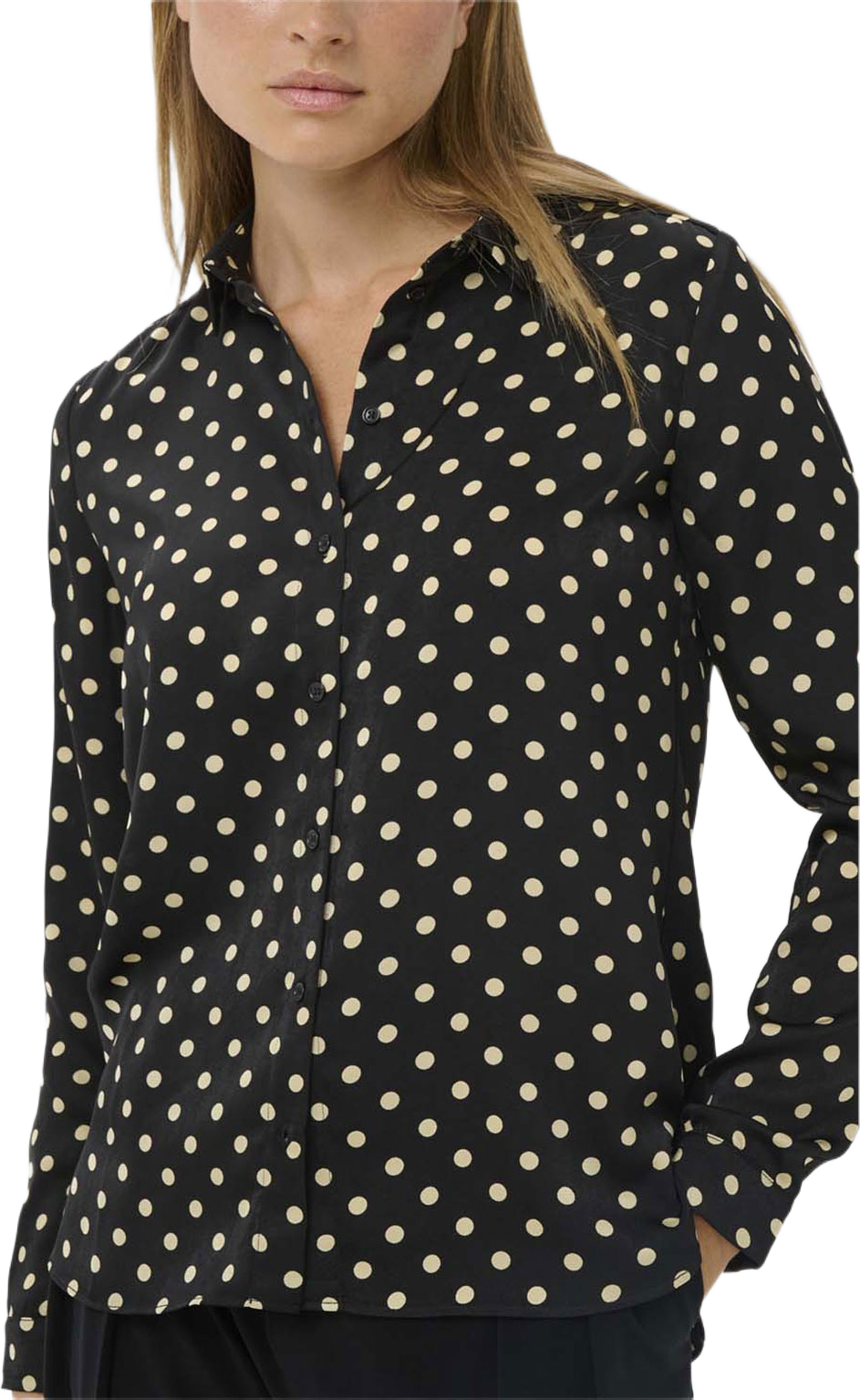 ZeemaIW Shirt Shirt, från Inwear, i färgen Black Spaced Dots. Klicka för att öppna bilden i stort format