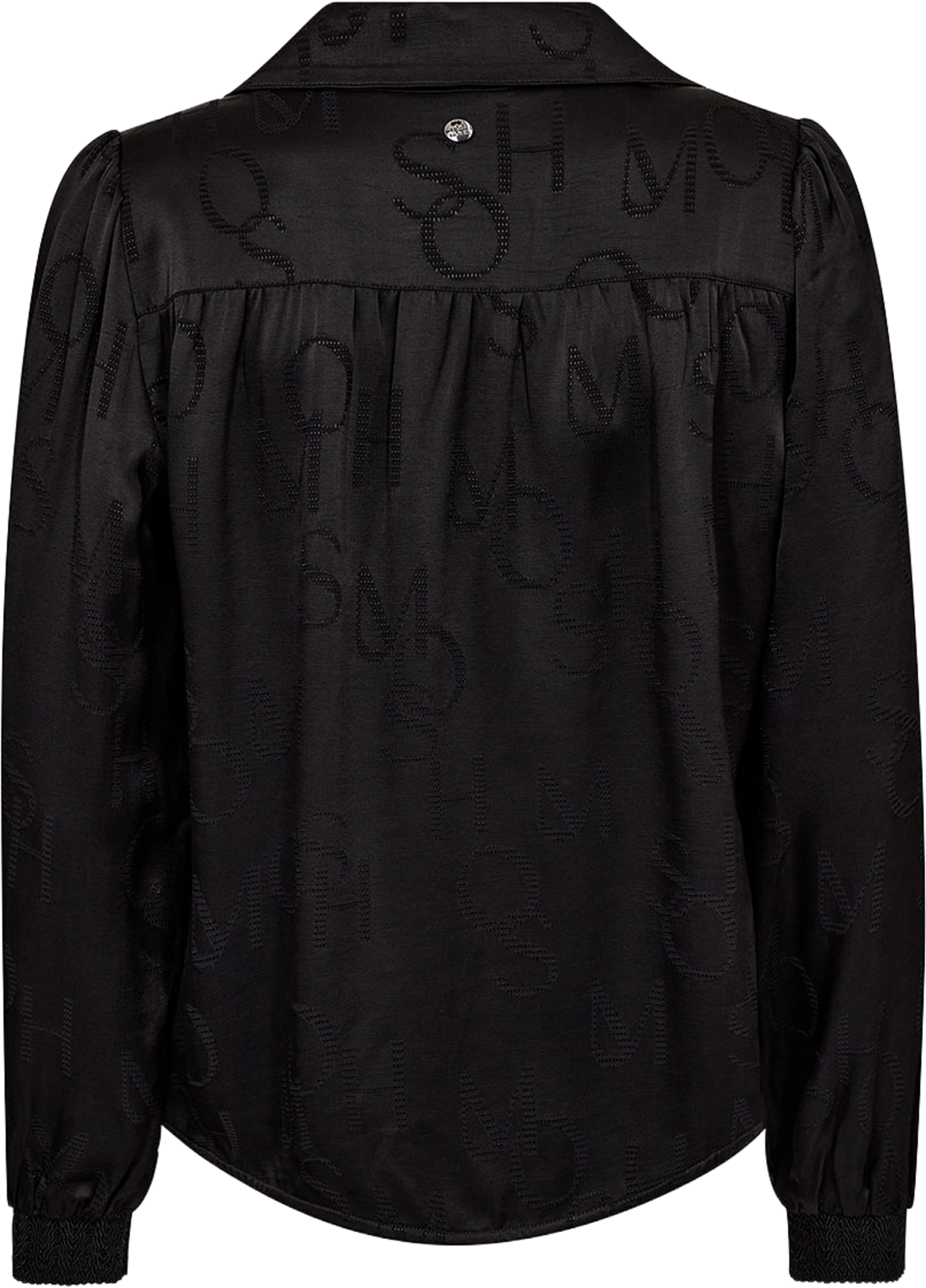 Aldo Monogram Blouse, från Mos Mosh, i färgen Black. Klicka för att öppna bilden i stort format