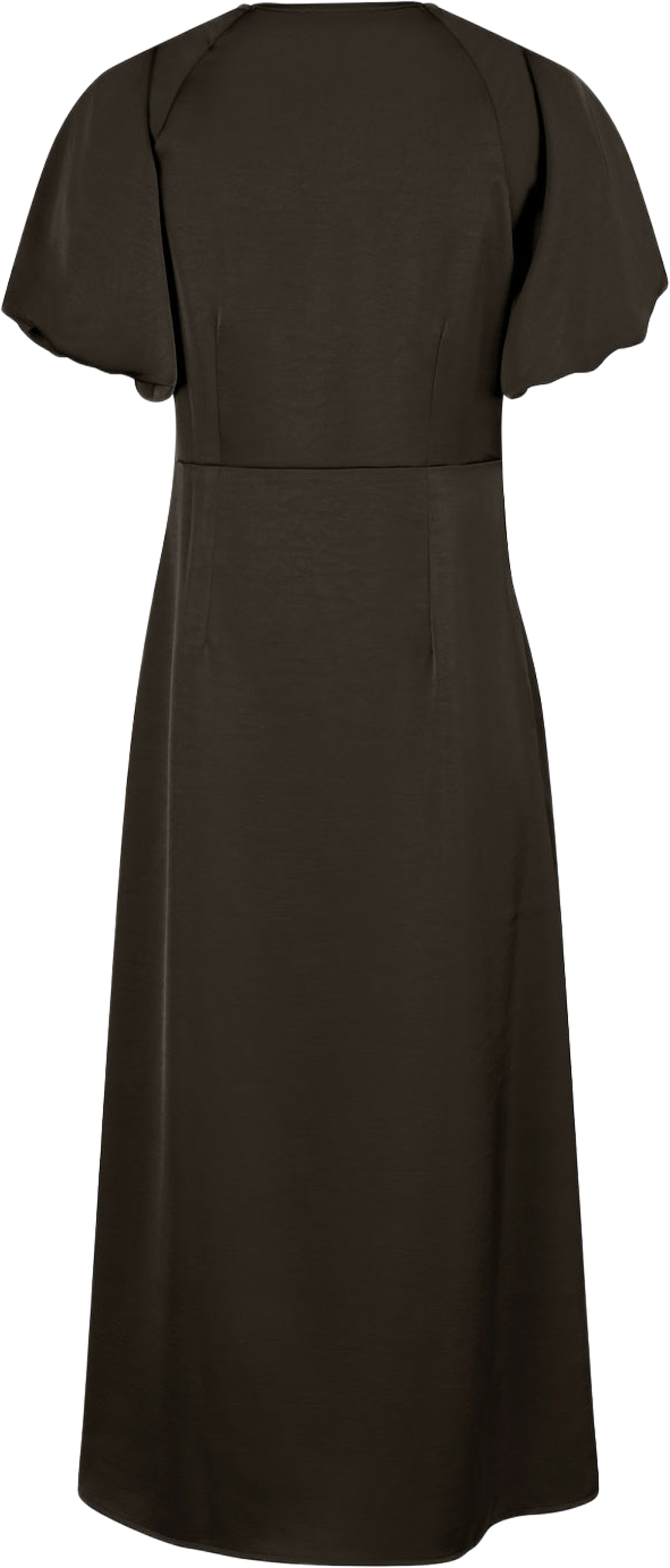 Illana Heavy Sateen Dress, från Neo Noir, i färgen Dark Brown. Klicka för att öppna bilden i stort format