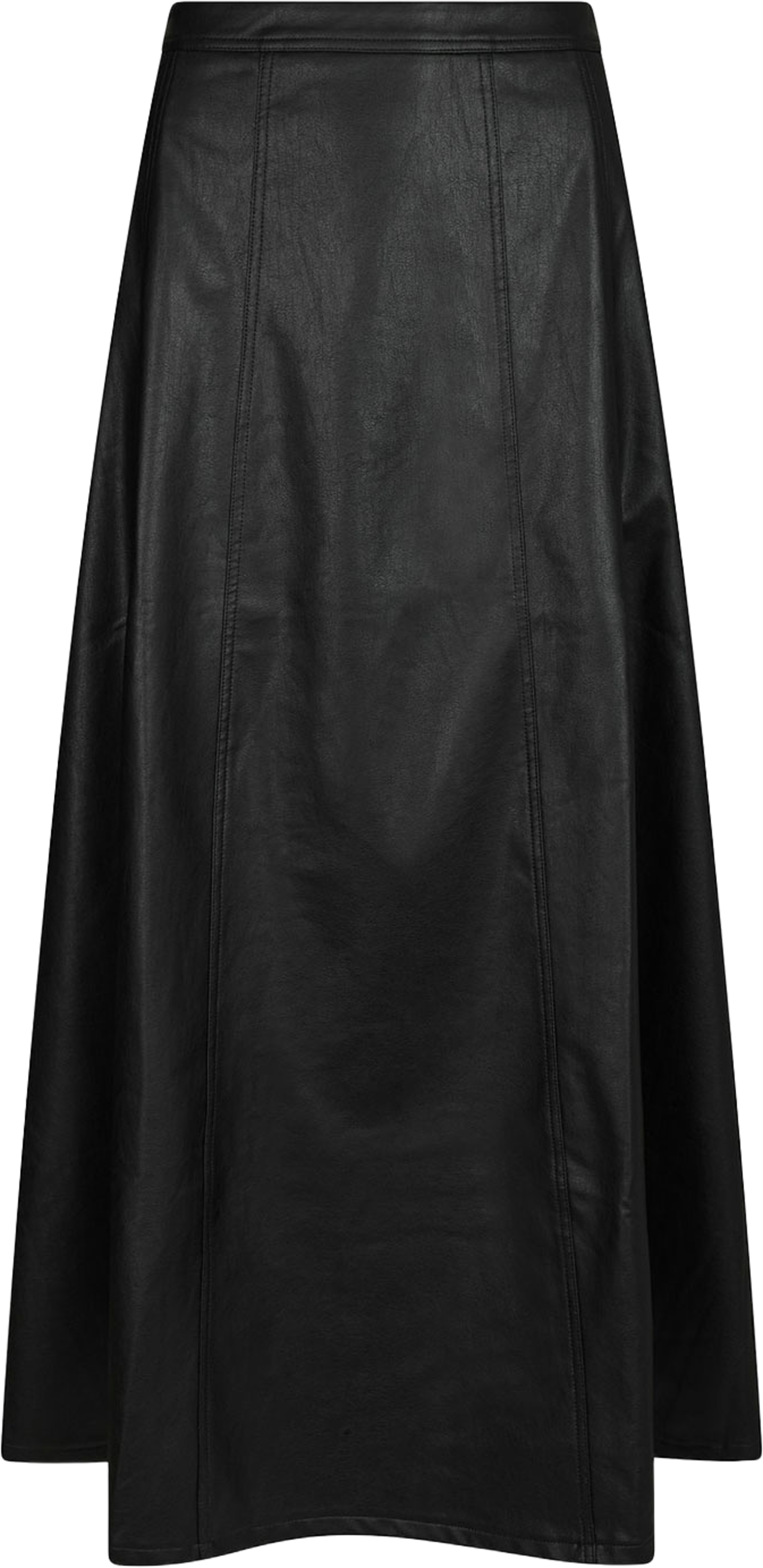 Raya Faux Leather Skirt, från Neo Noir, i färgen Black. Klicka för att öppna bilden i stort format