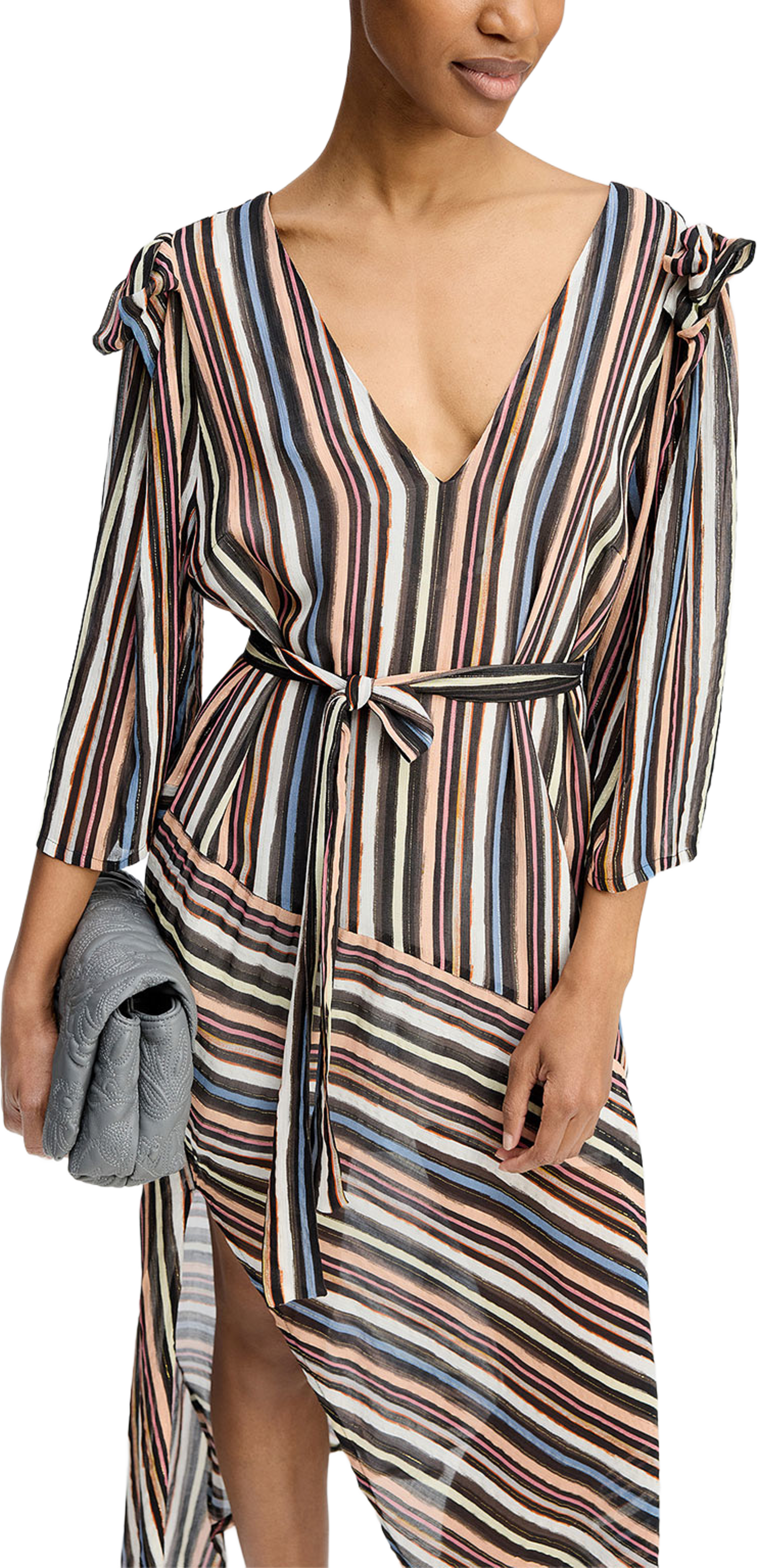 RIFFY Dress, från Munthe, i färgen Stripe Black. Klicka för att öppna bilden i stort format