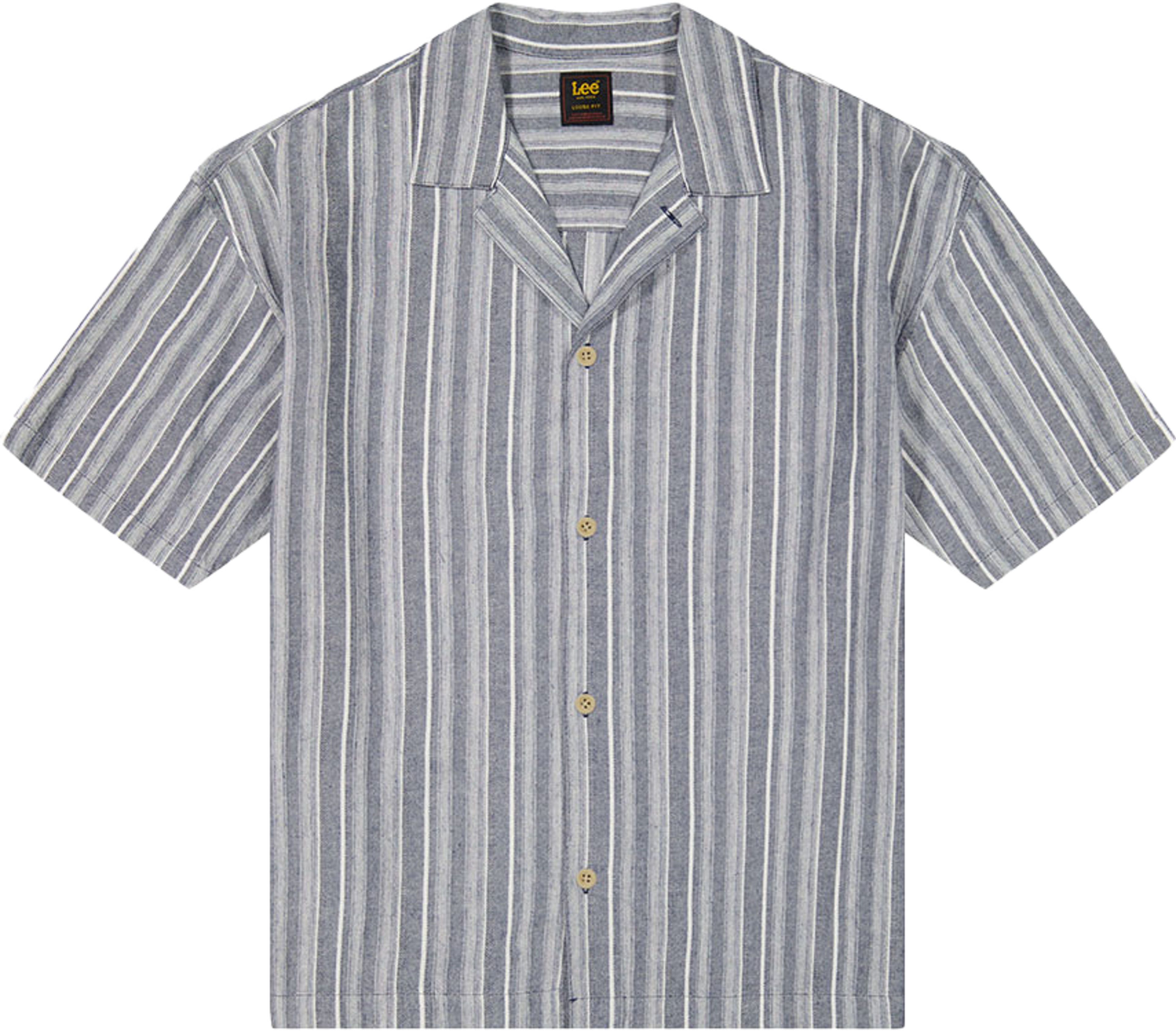 Clean Resort Shirt, från Lee, i färgen Mood Indigo Natural Str. Klicka för att öppna bilden i stort format