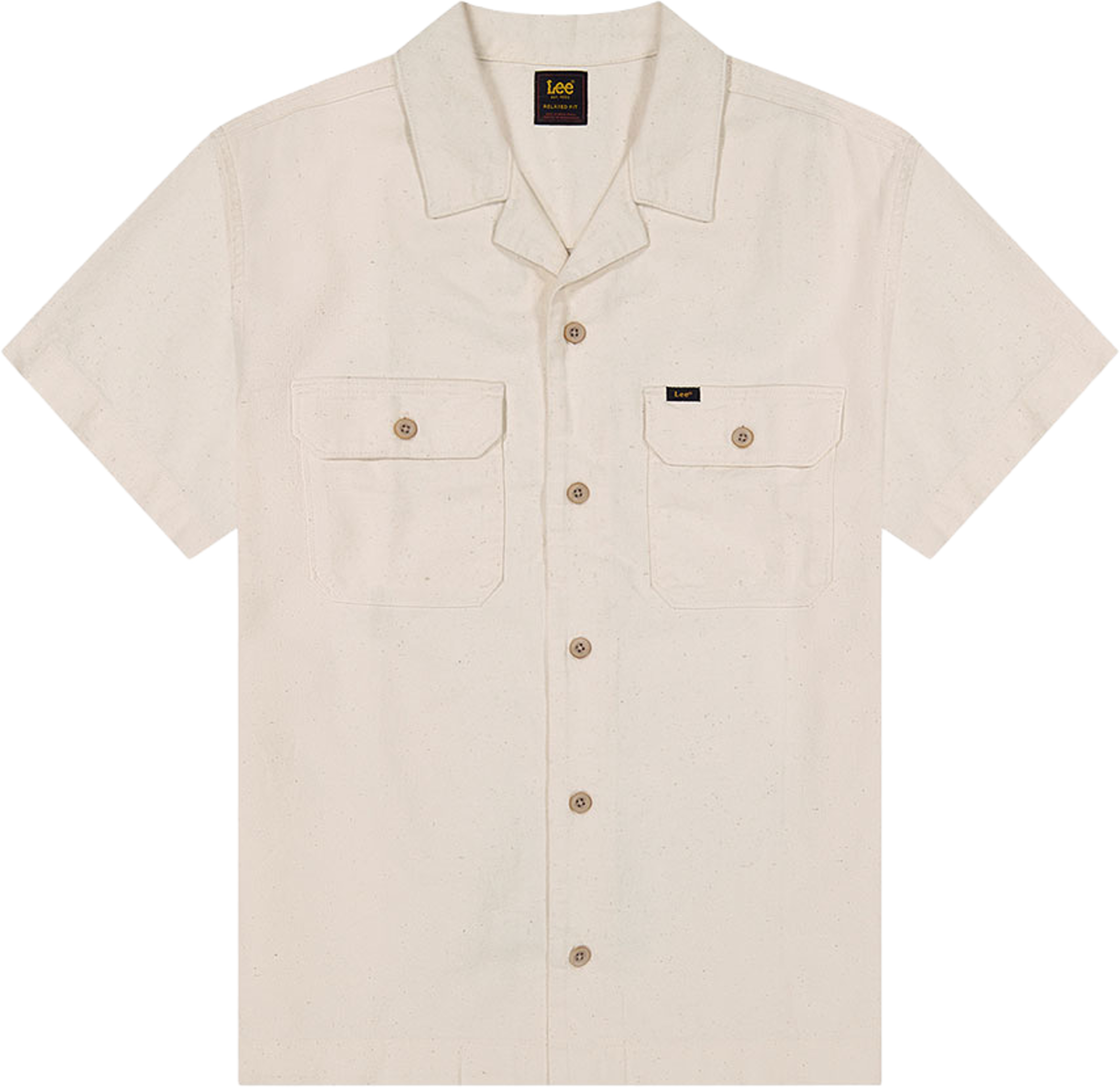 Ss Utility Camp Shirt, från Lee, i färgen Natural. Klicka för att öppna bilden i stort format