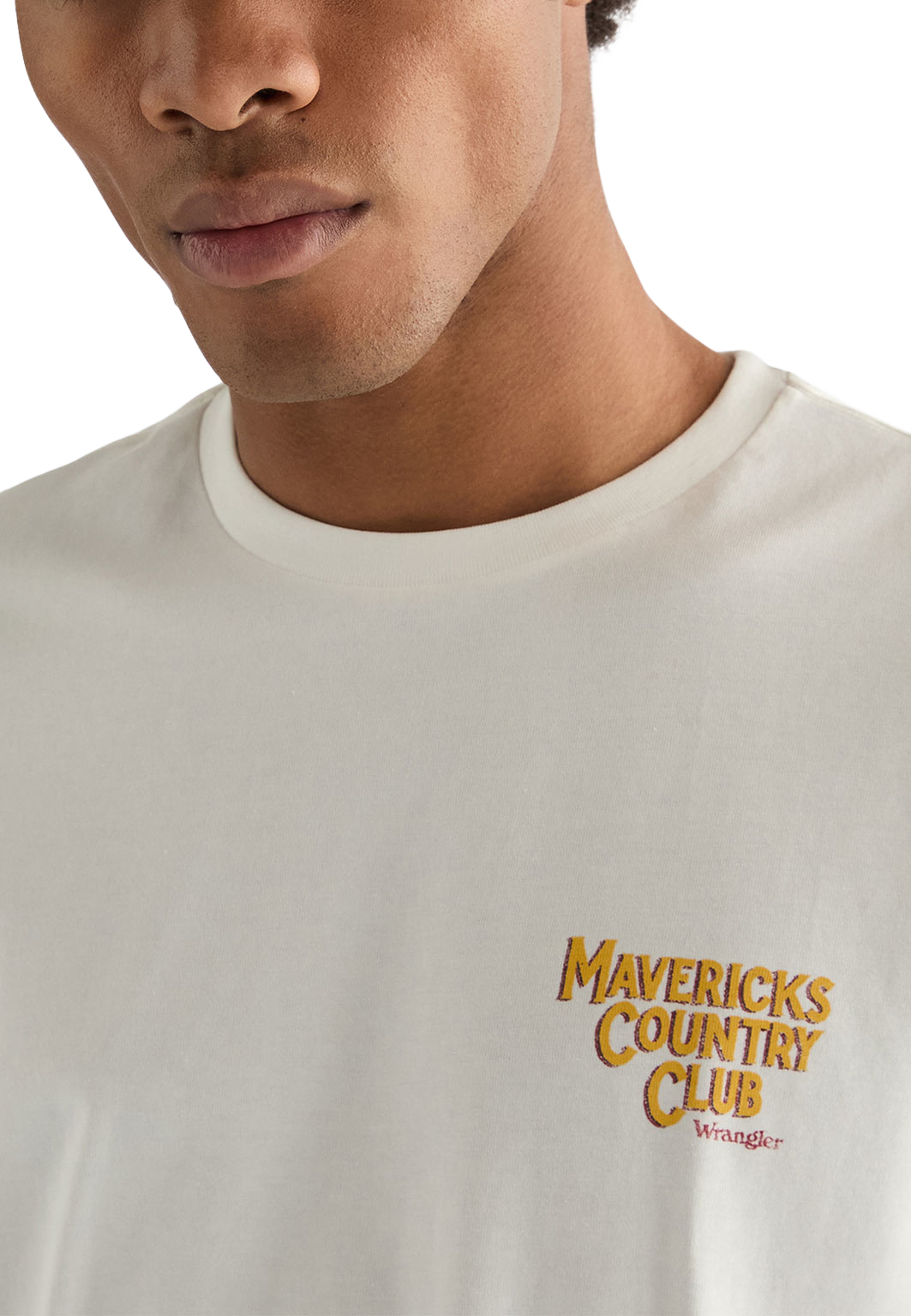 Graphic Tee, från Wrangler, i färgen Worn White. Klicka för att öppna bilden i stort format