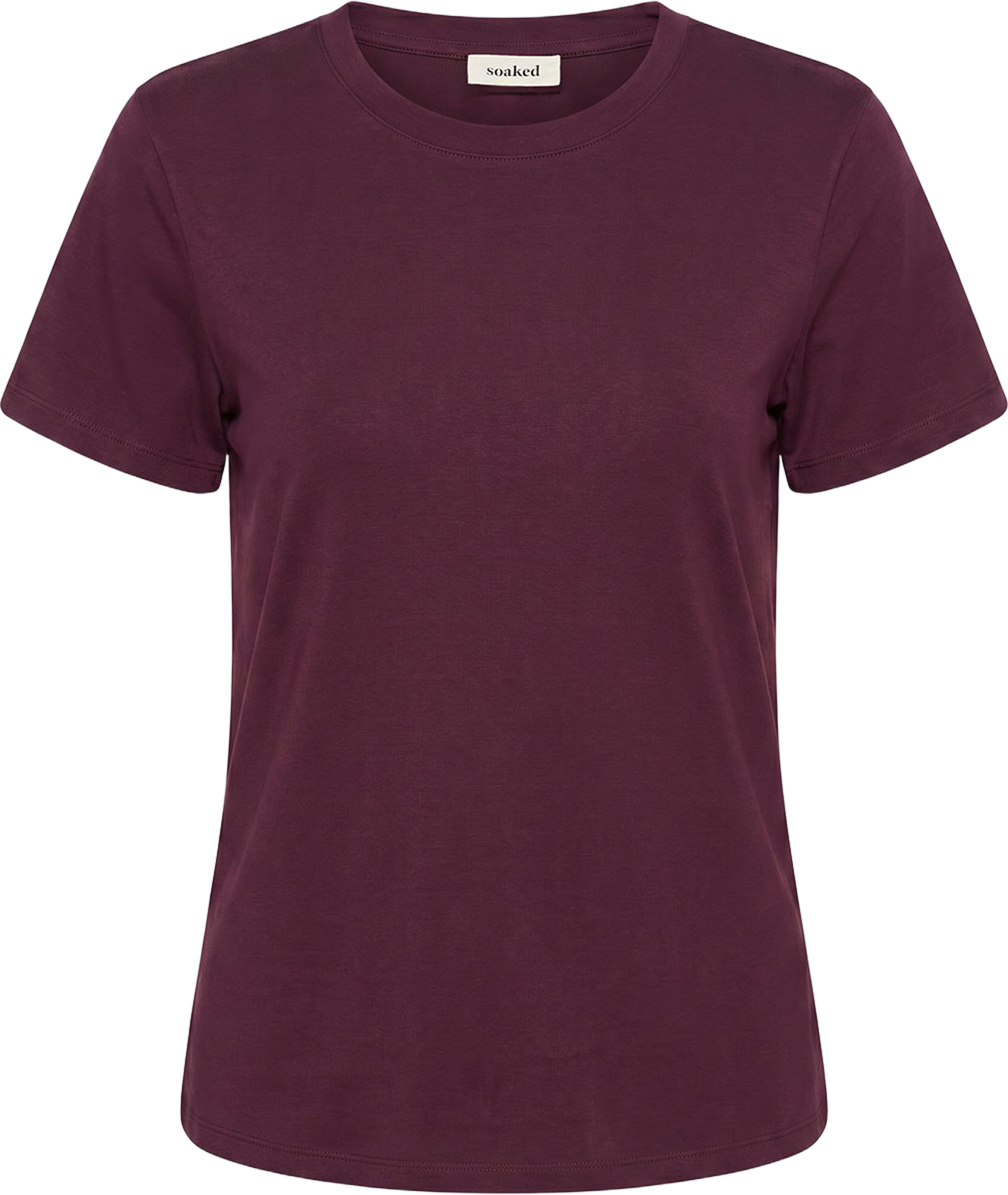 SLColumbine Crew-Neck T-Shirt, från Soaked In Luxury, i färgen Winetasting. Klicka för att öppna bilden i stort format