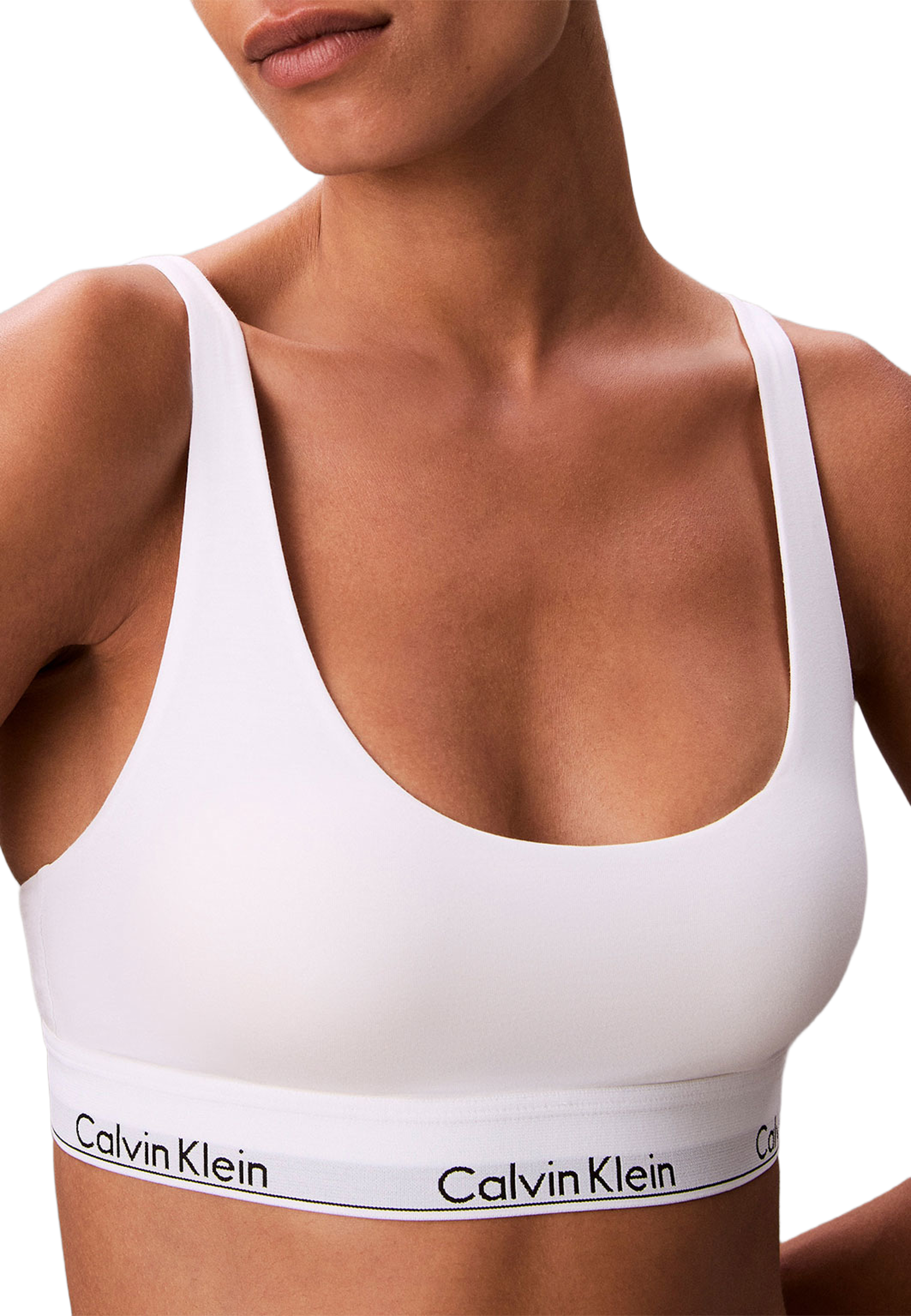 Underwear LIGHTLY LINED BRALETTE, från Calvin Klein, i färgen White. Klicka för att öppna bilden i stort format