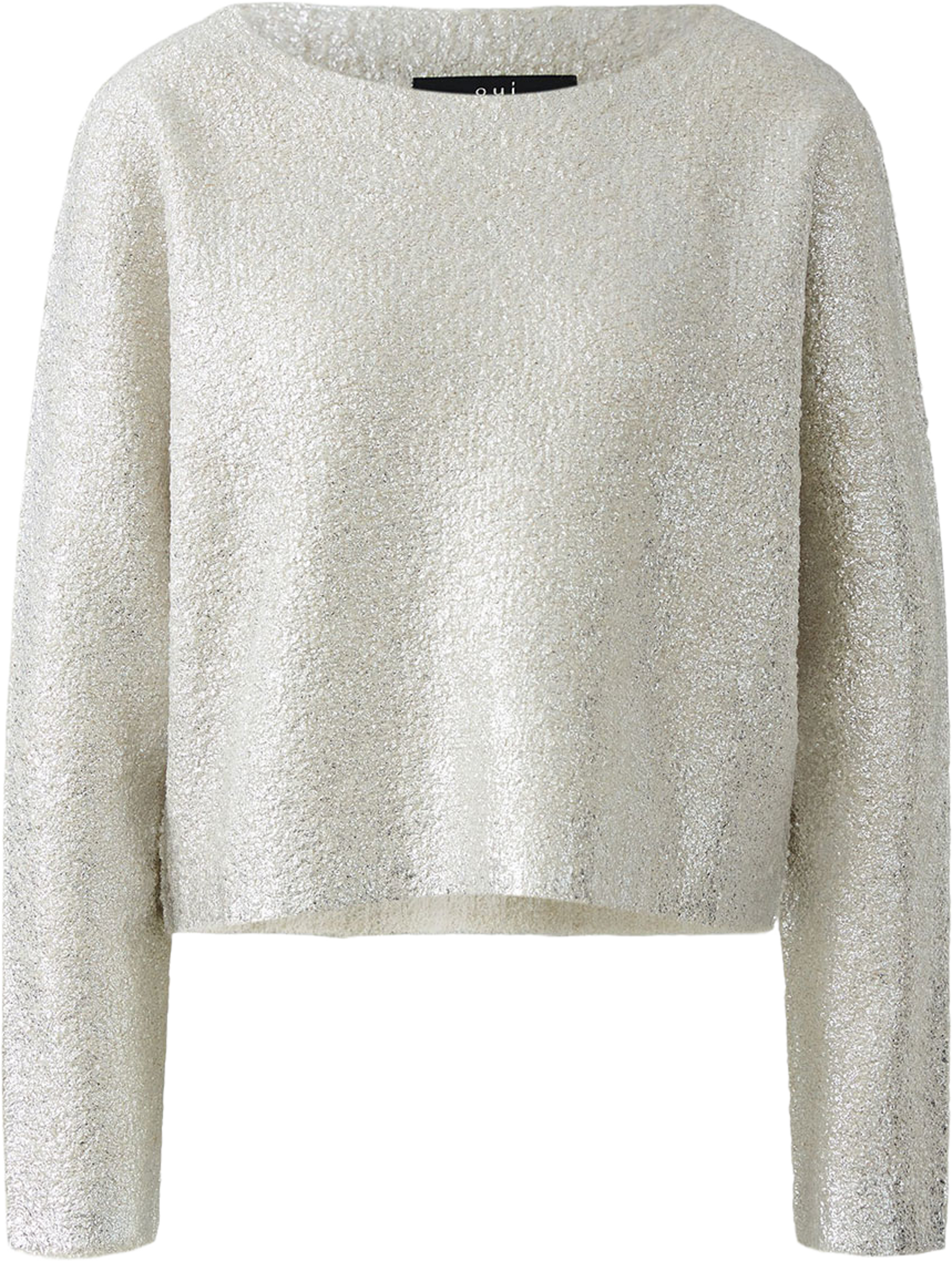 Stickad tröja, från Oui, i färgen Silver Stone. Klicka för att öppna bilden i stort format