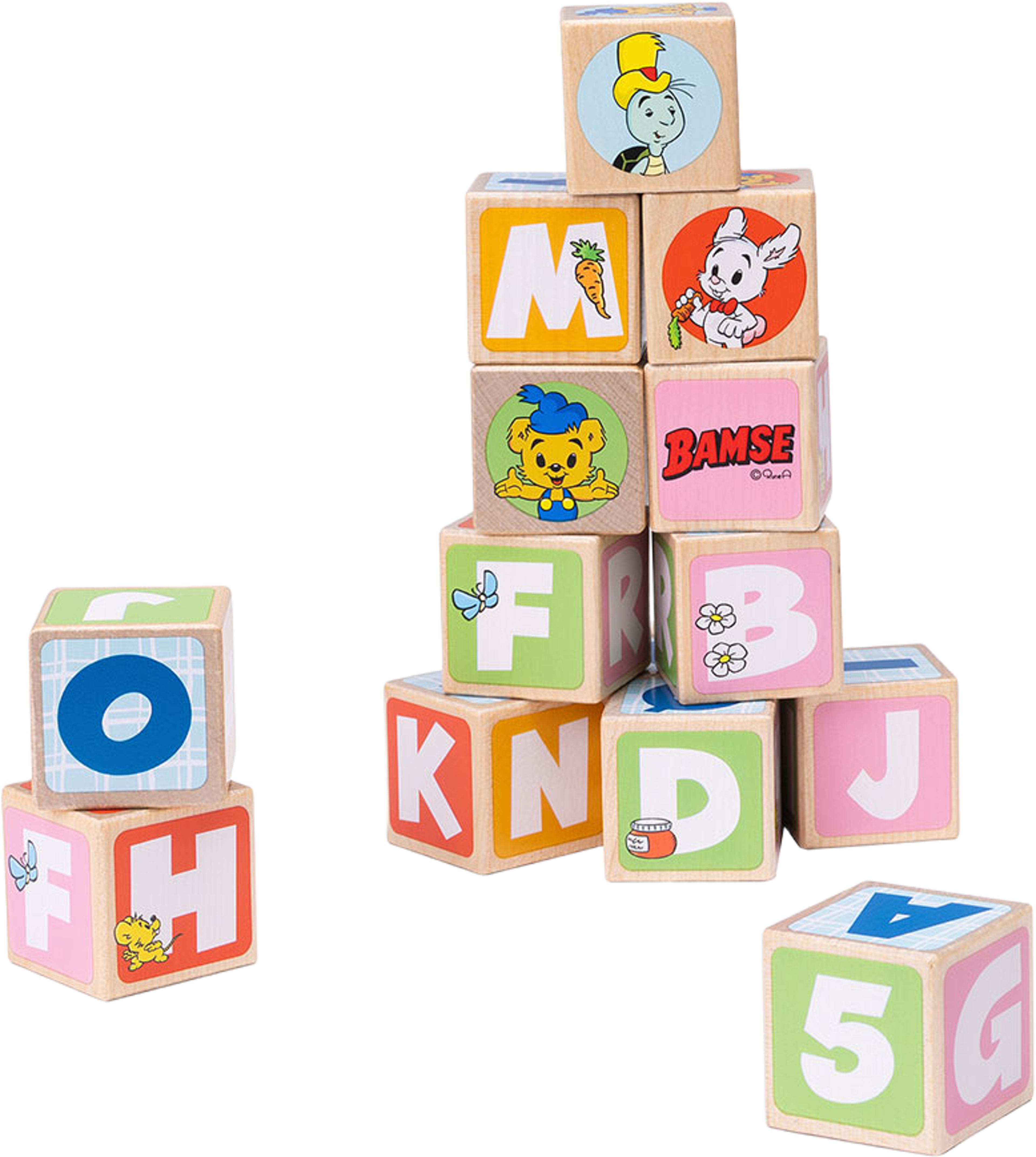 Bamse Bokstavsklossar, från BAMSE, i färgen Mukticolore. Klicka för att öppna bilden i stort format