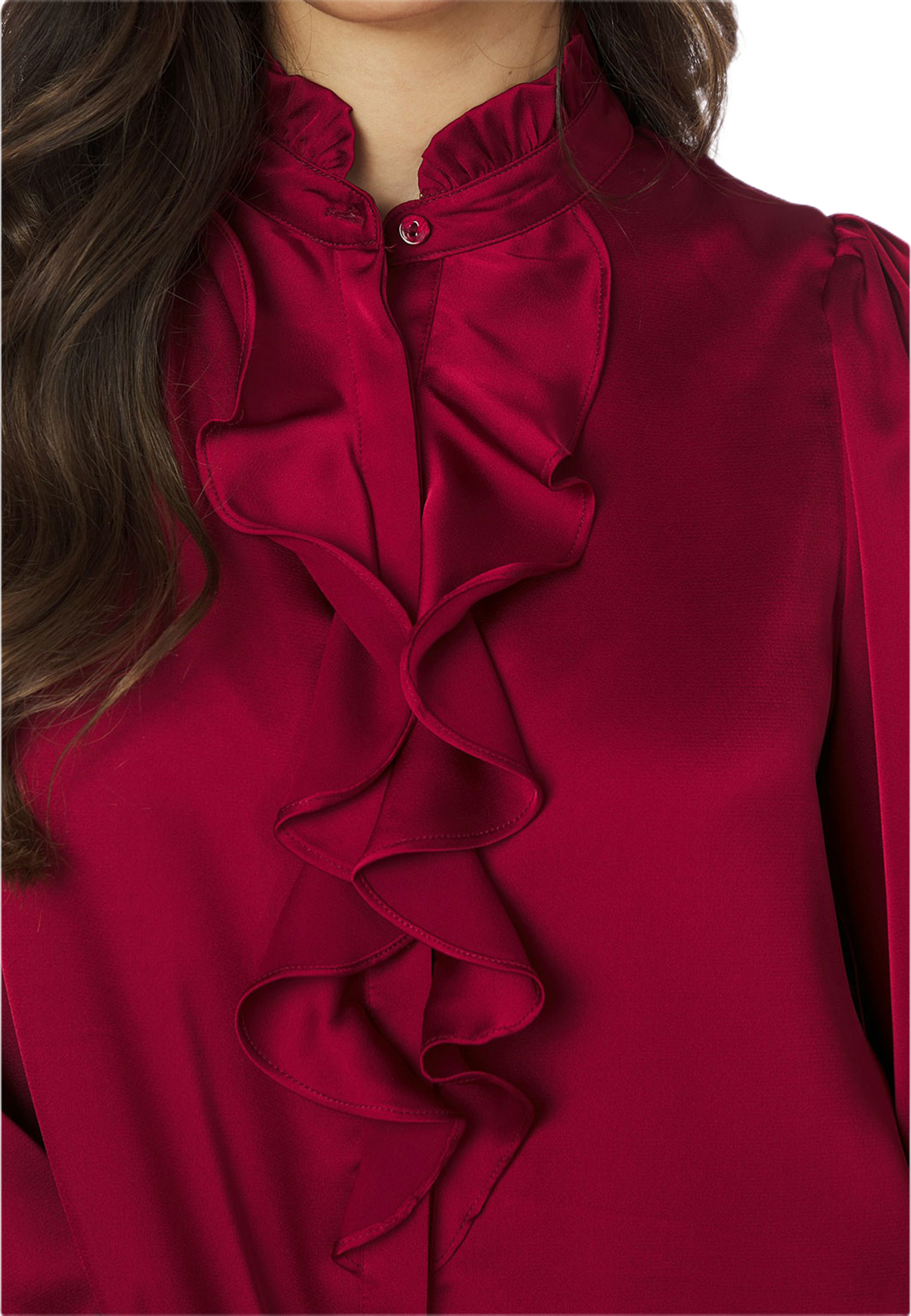 Zamola Blouse, från Neo Noir, i färgen Dark Red. Klicka för att öppna bilden i stort format