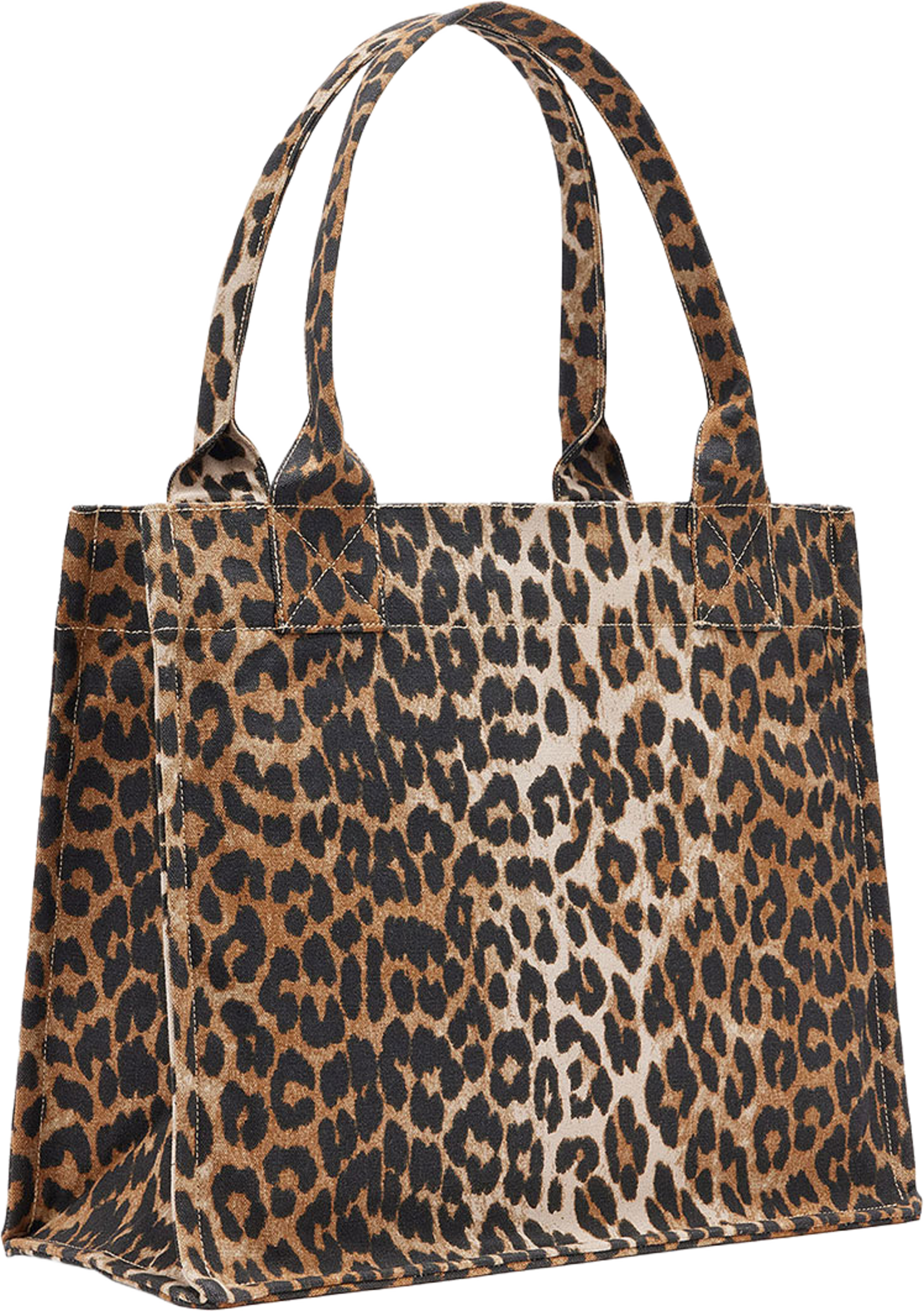 Large Easy Shopper Pocket Print, från GANNI, i färgen Leopard. Klicka för att öppna bilden i stort format