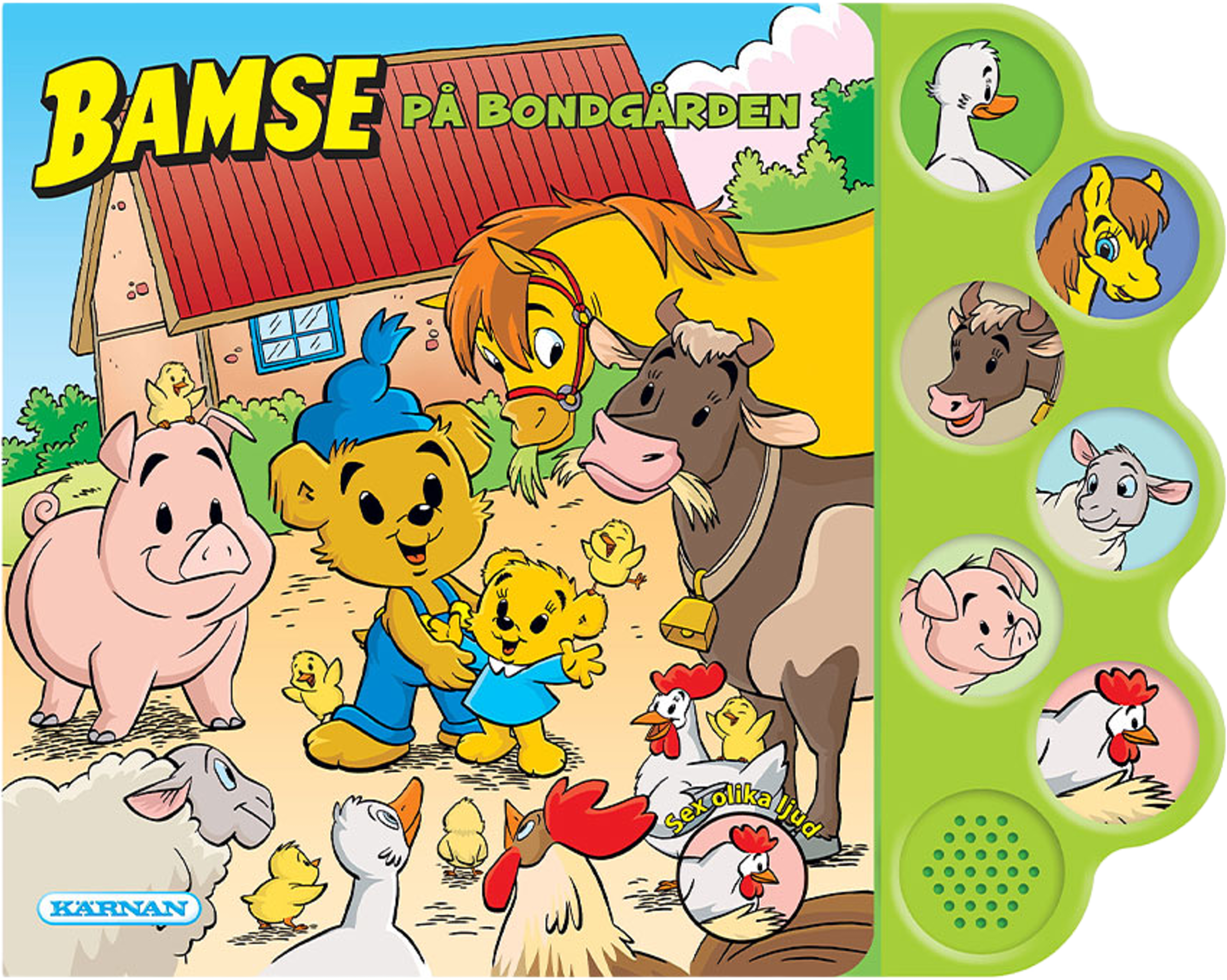 Bamse på bondgården, från BAMSE. Klicka för att öppna bilden i stort format