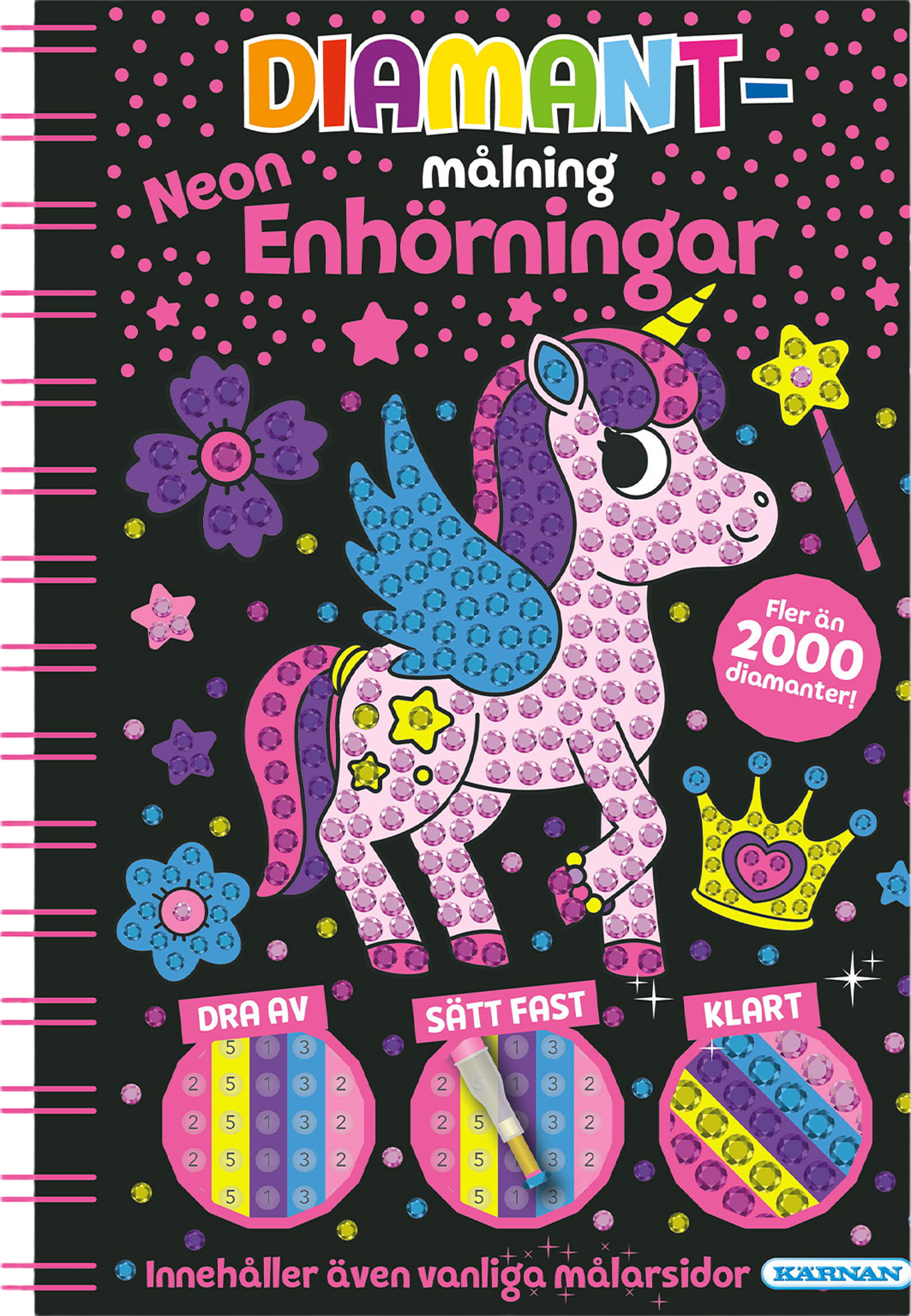 DIAMANTMÅLNING NEON ENHÖRNINGAR, från KÄRNAN. Klicka för att öppna bilden i stort format