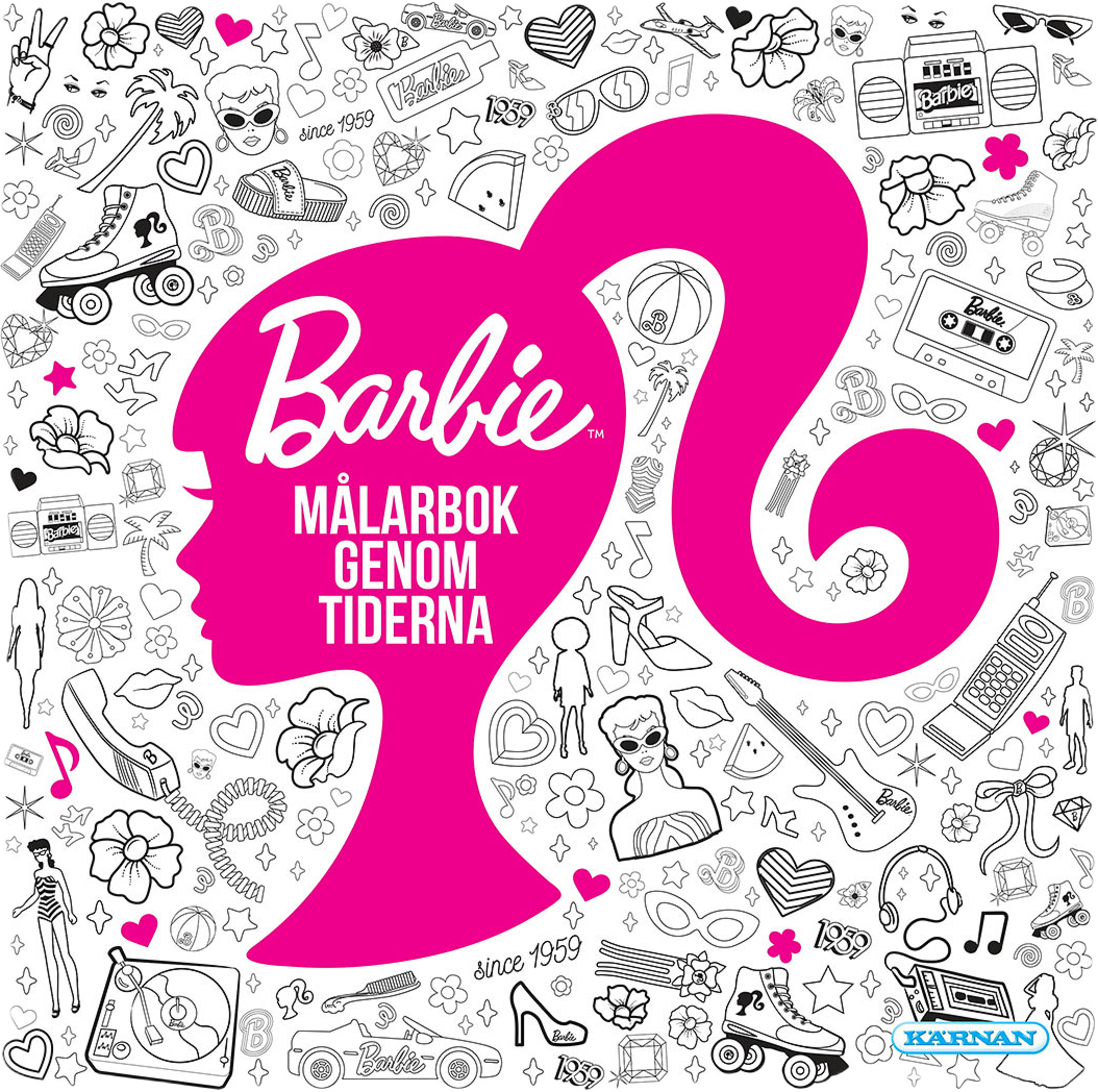 MÅLARBOK BARBIE GENOM TIDERNA, från KÄRNAN. Klicka för att öppna bilden i stort format