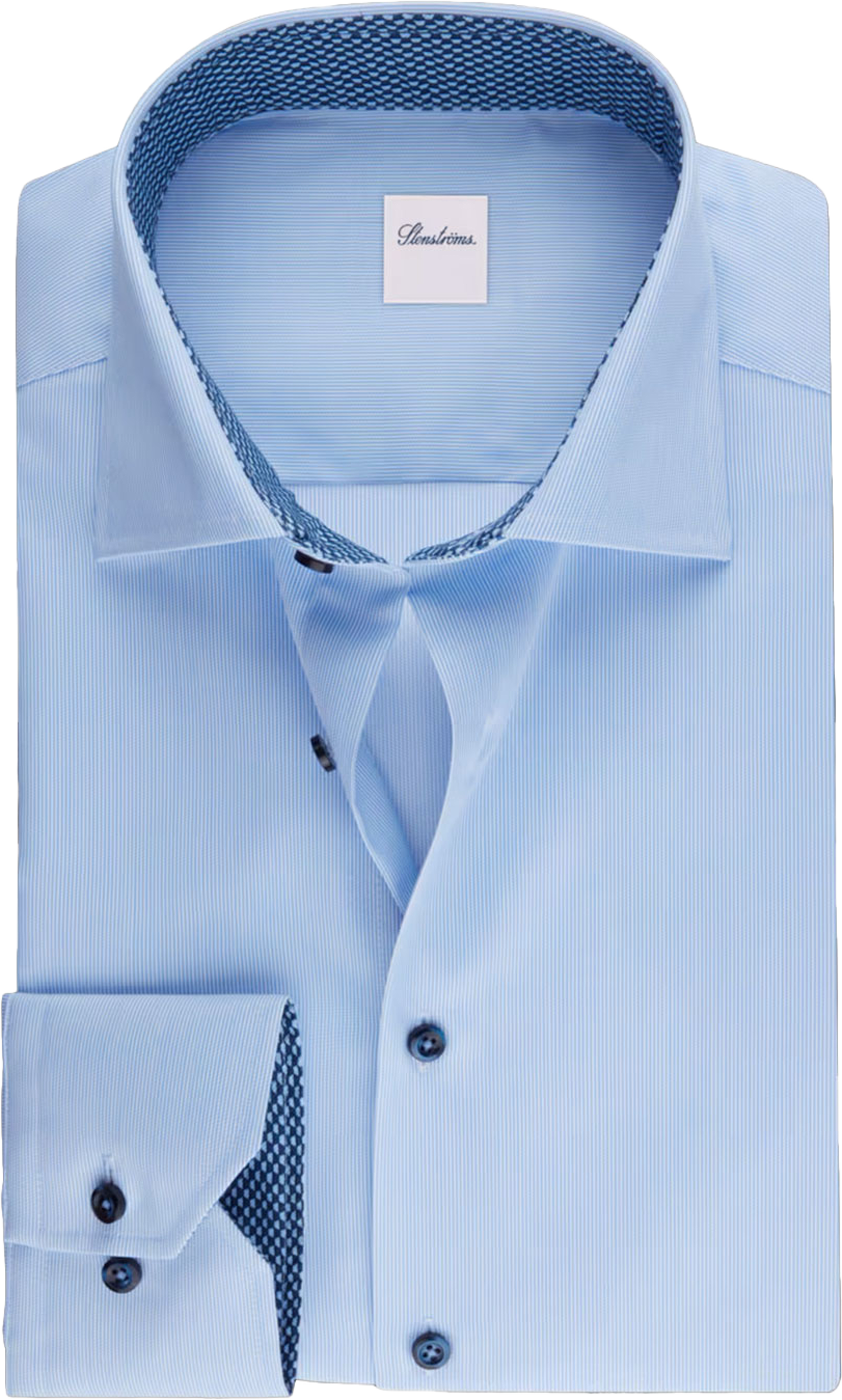 Randig Kontrast Twillskjorta, från Stenströms, i färgen Light Blue Stripe. Klicka för att öppna bilden i stort format