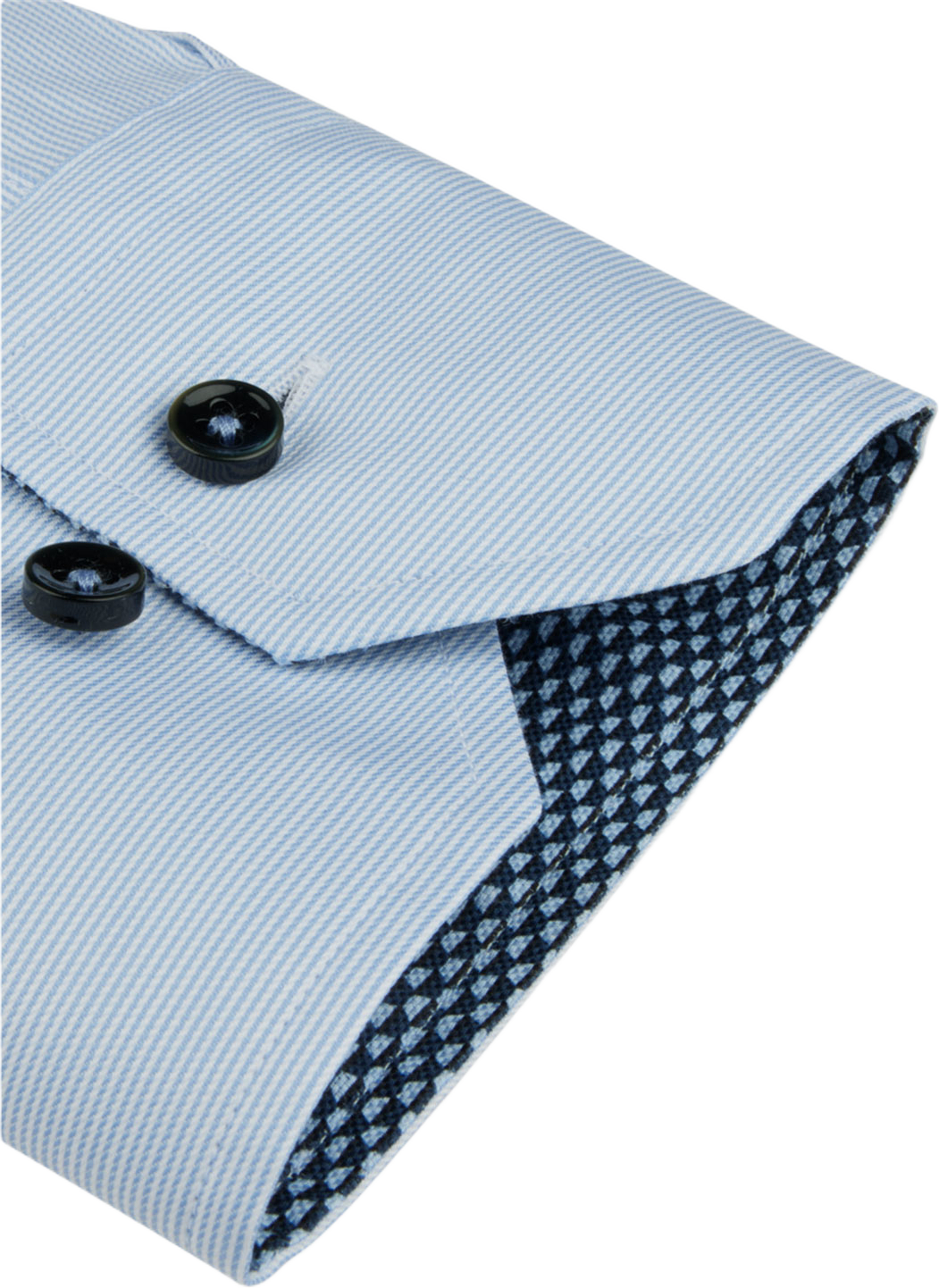 Randig Kontrast Twillskjorta, från Stenströms, i färgen Light Blue Stripe. Klicka för att öppna bilden i stort format