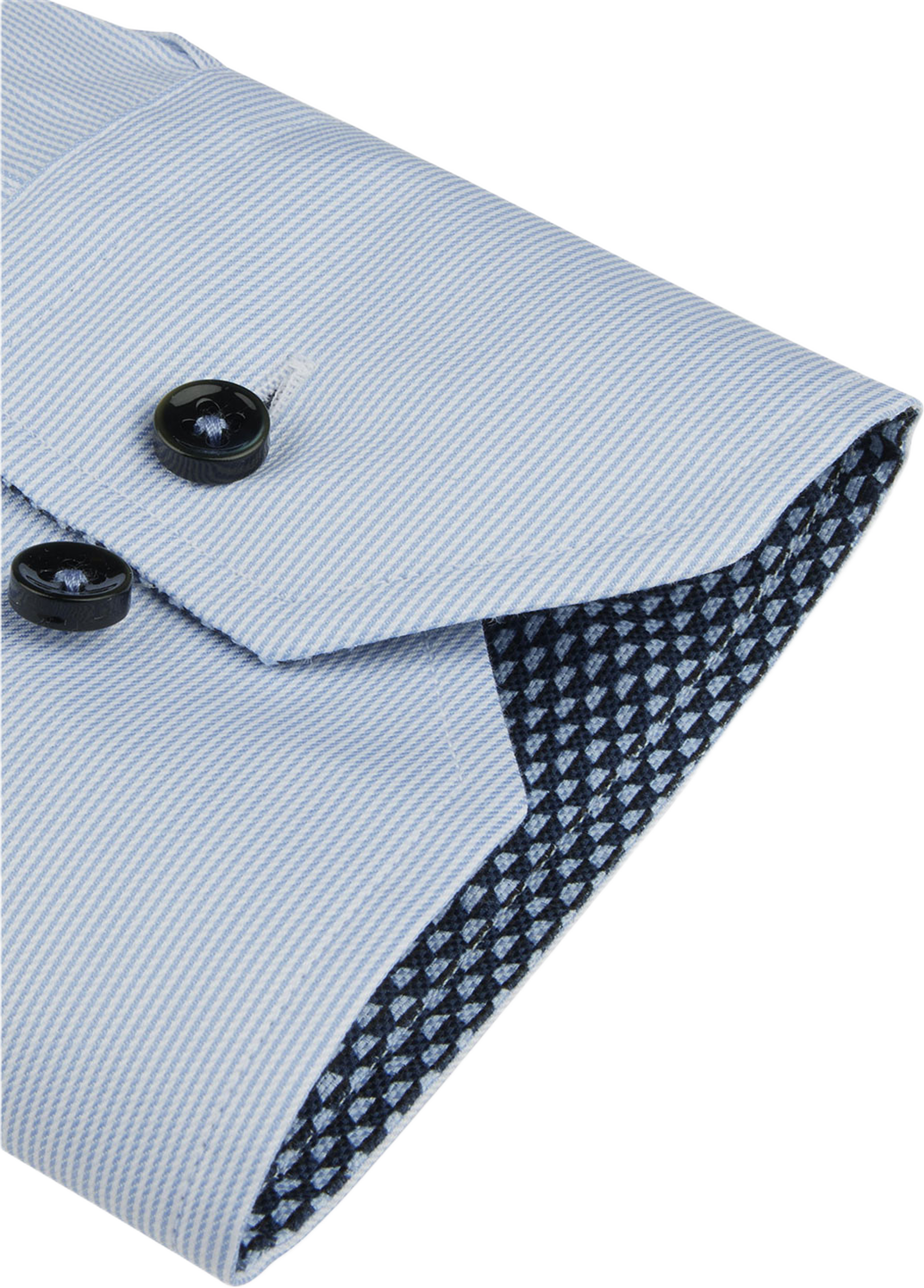 Randig Kontrast Twillskjorta, från Stenströms, i färgen Light Blue Stripe. Klicka för att öppna bilden i stort format