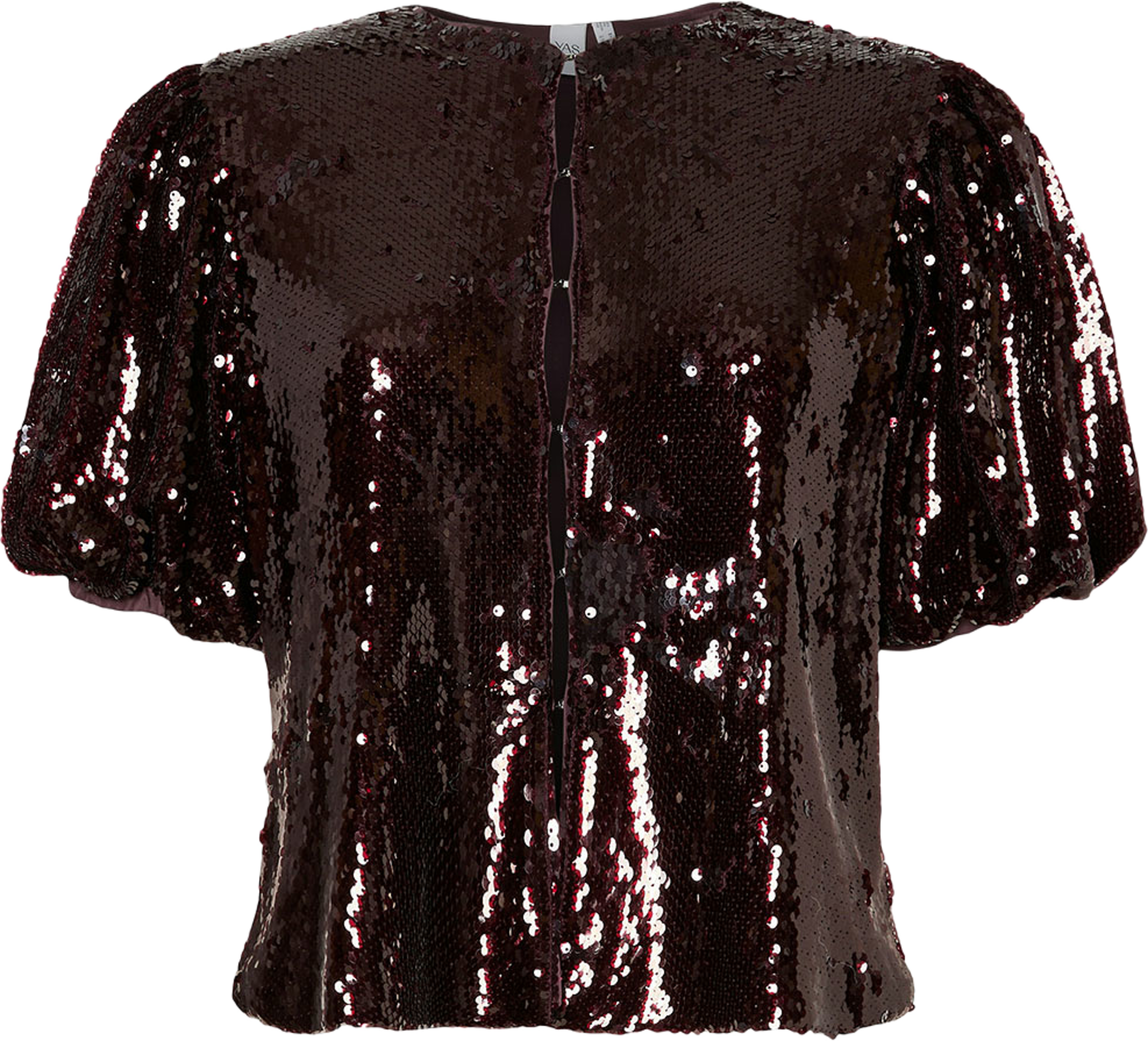 YASROYALINA Topp med paljetter, från Y.A.S, i färgen Port Royale W Sequins. Klicka för att öppna bilden i stort format