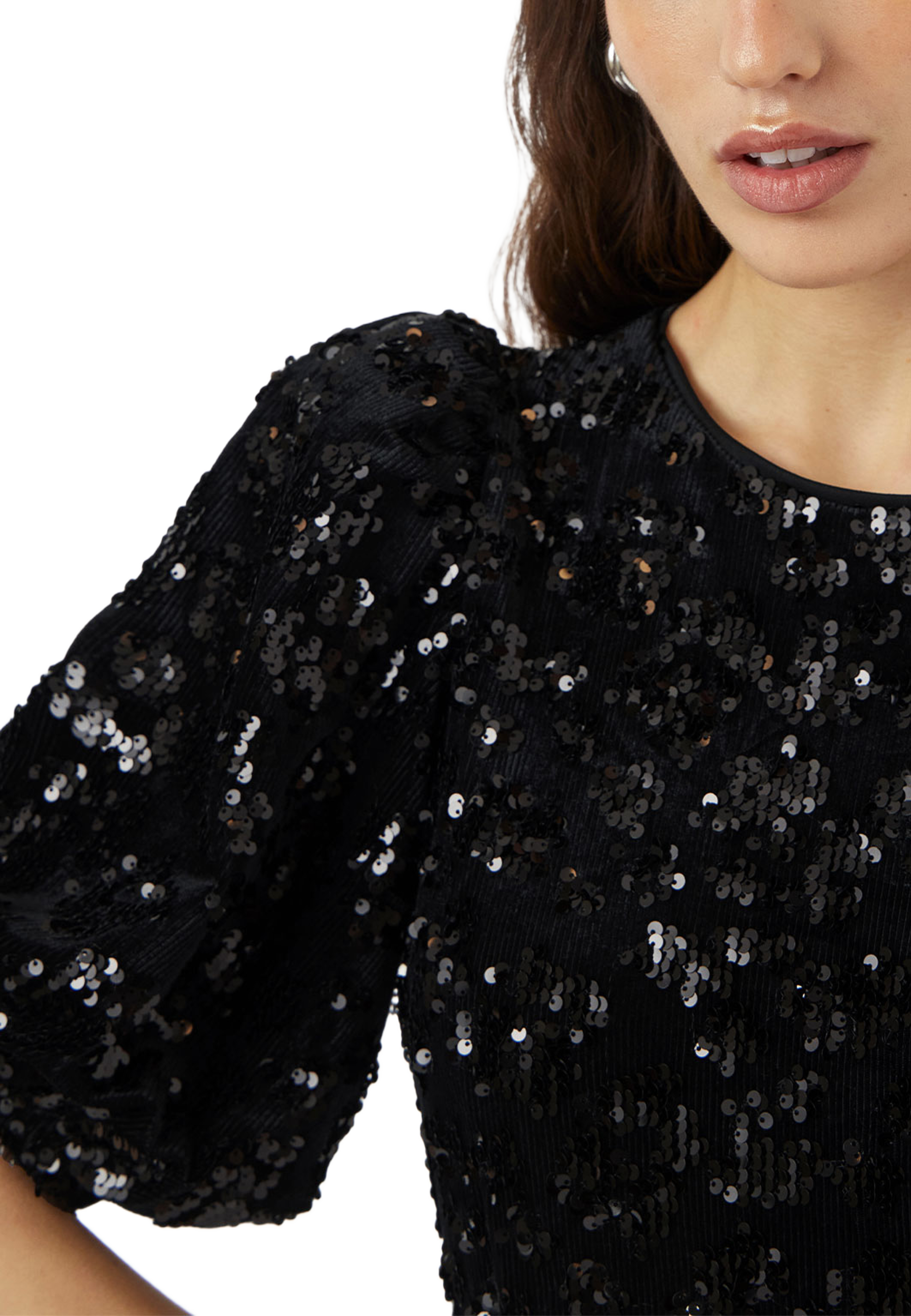 YASSOFIE Midiklänning med paljetter, från Y.A.S, i färgen Black W Sequins. Klicka för att öppna bilden i stort format