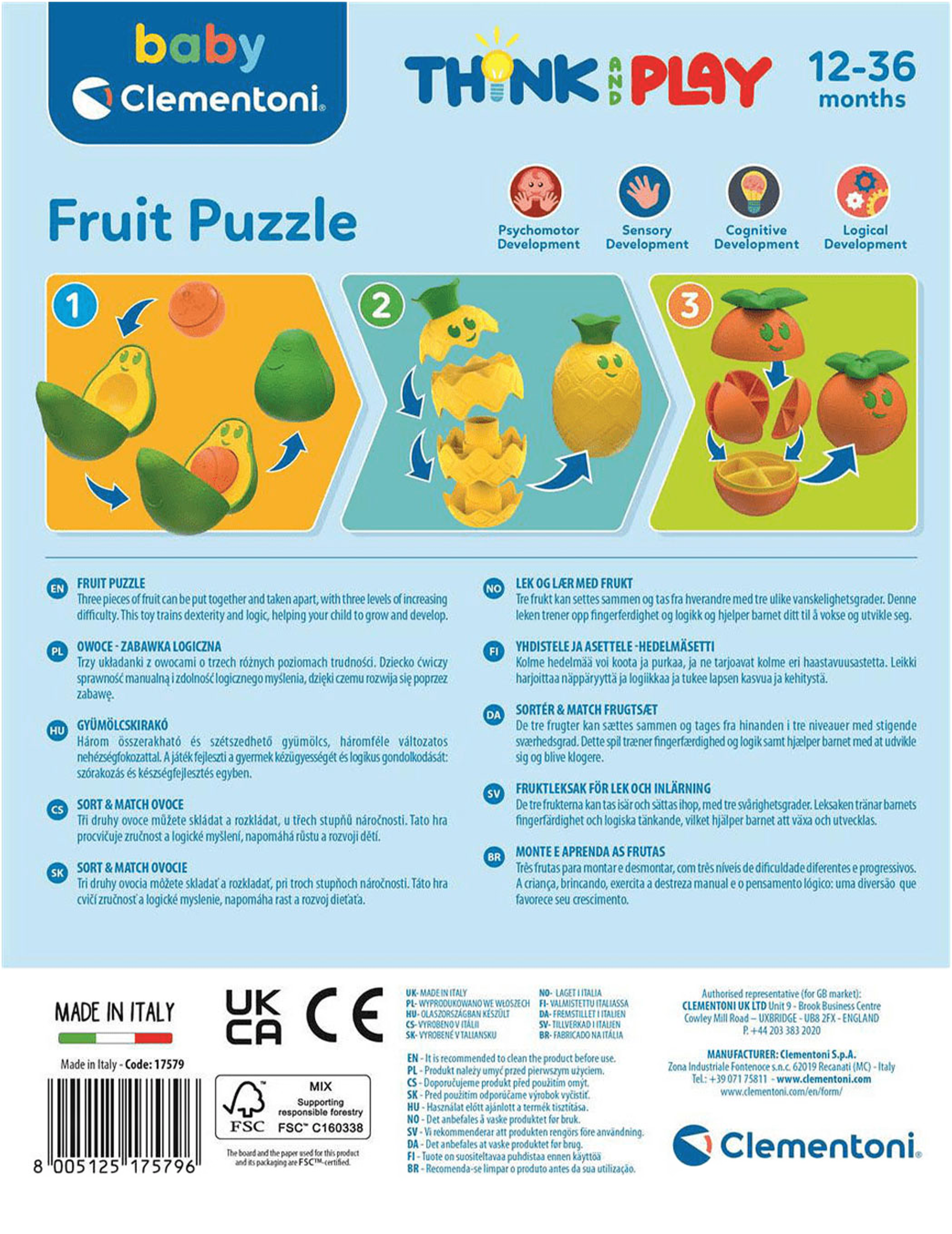 Fruit Puzzle (Logistikset), från Clementoni. Klicka för att öppna bilden i stort format