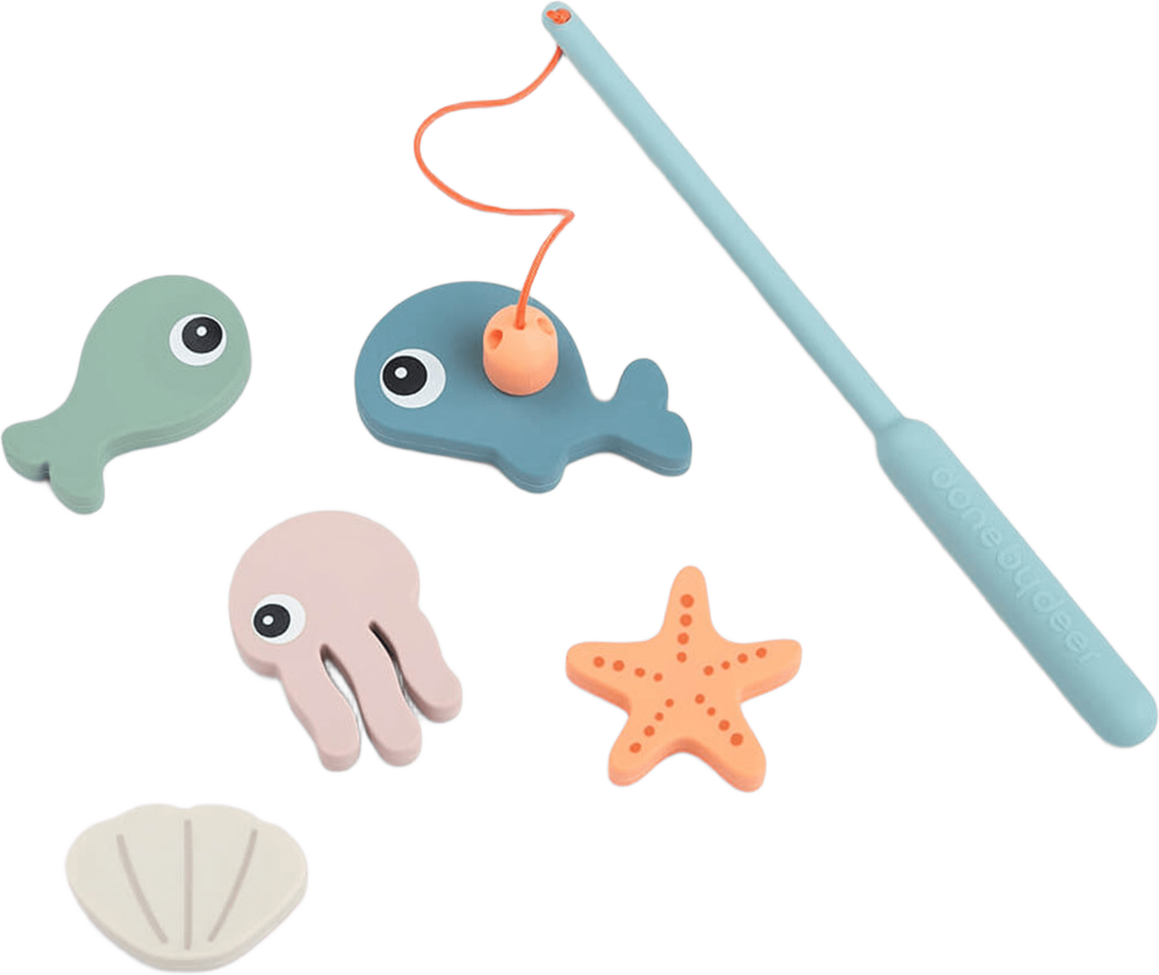 Bath Fishing Toy Sea Friends Colour Mix, från Done by Deer, i färgen Colour Mix. Klicka för att öppna bilden i stort format