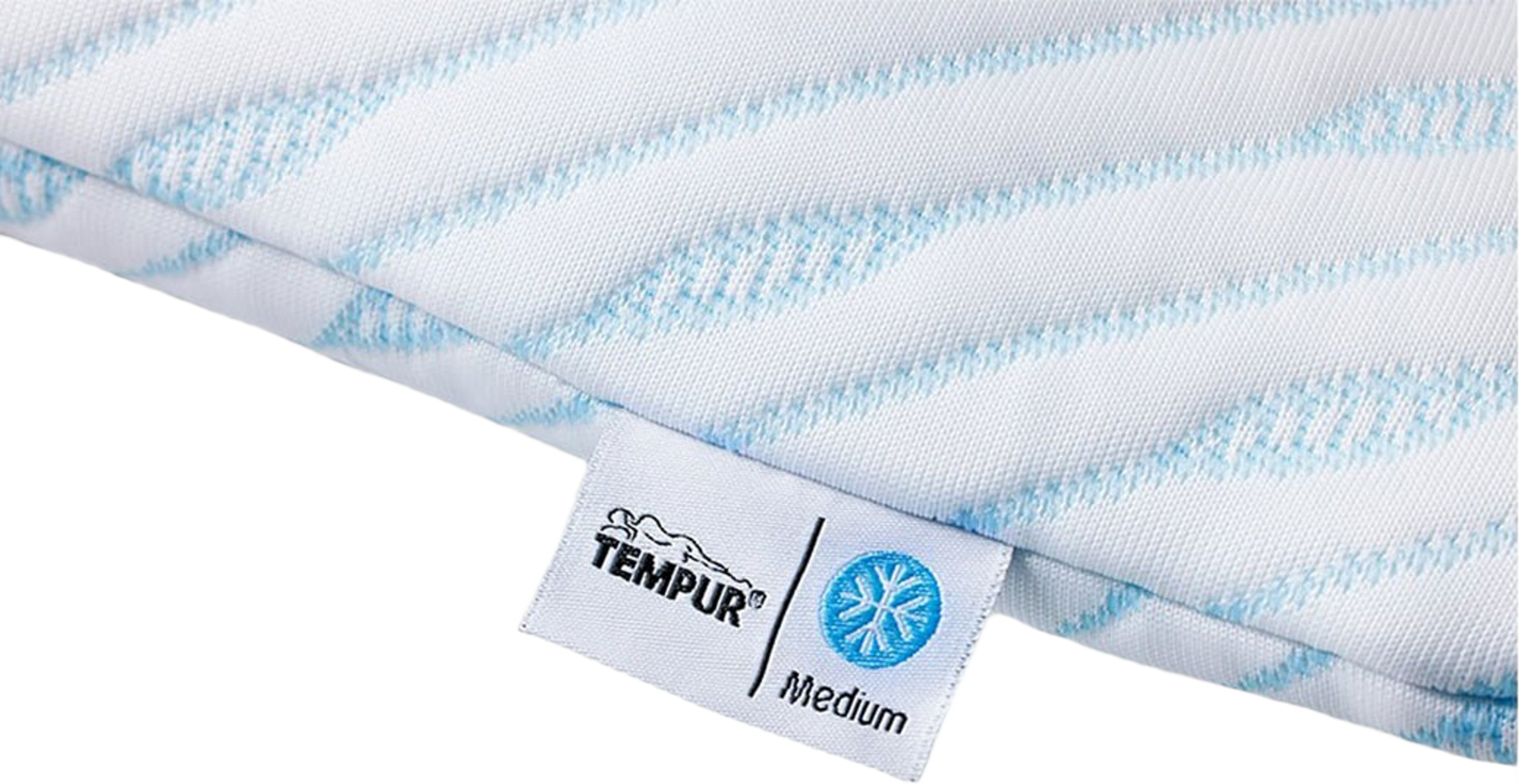 Sovkudde Prima® SmartCool™ 60x50 cm, från Tempur, i färgen Vit/Blå. Klicka för att öppna bilden i stort format