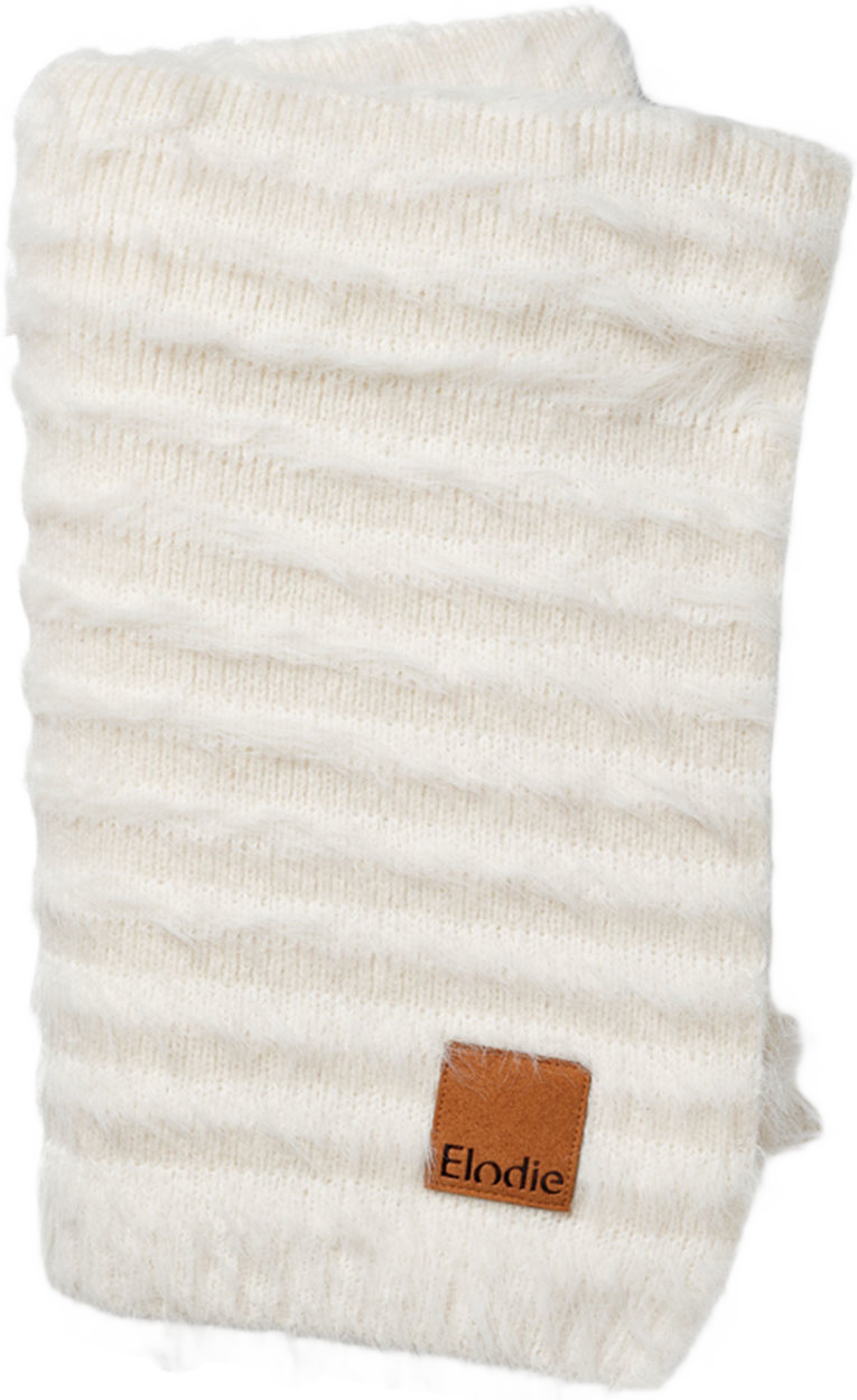 Pälsmjuk Stickad Filt - Vanilla White, från Elodie Details, i färgen Vanilla White. Klicka för att öppna bilden i stort format