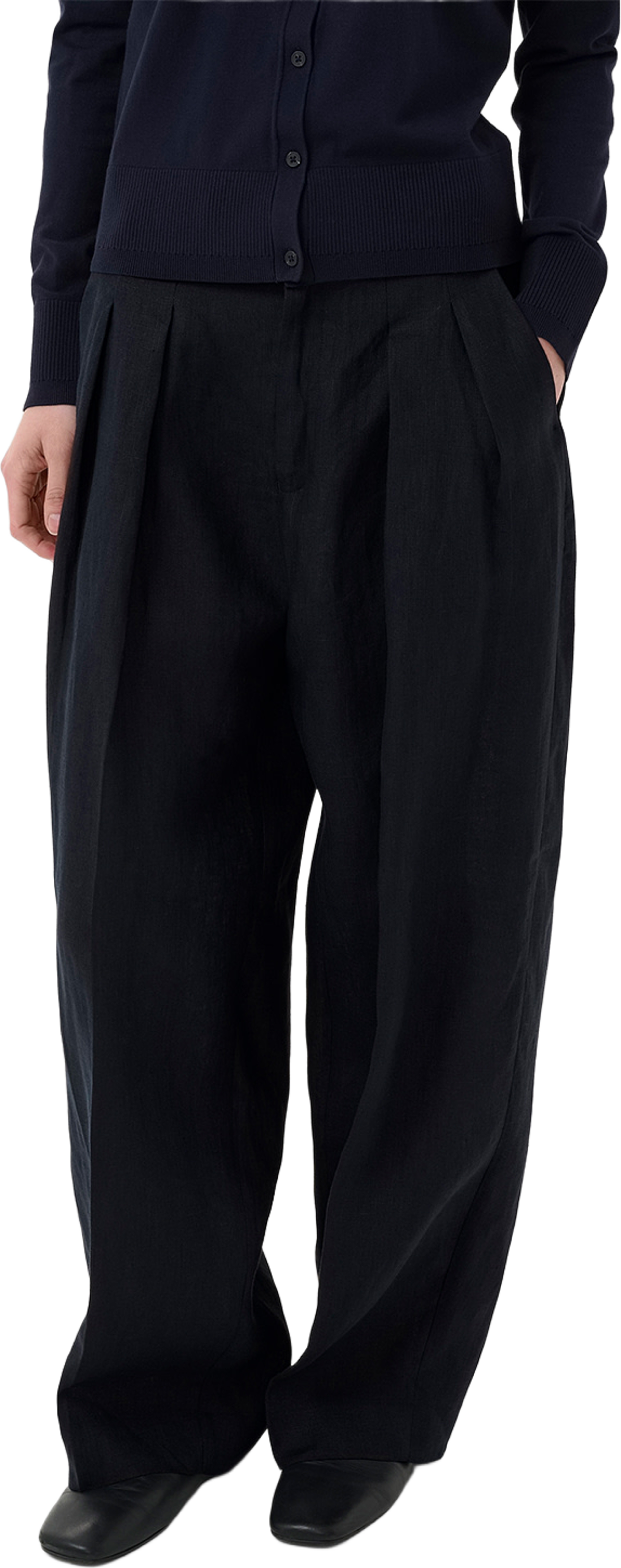 Idoney Wide Pants, från Inwear, i färgen Marine Blue. Klicka för att öppna bilden i stort format