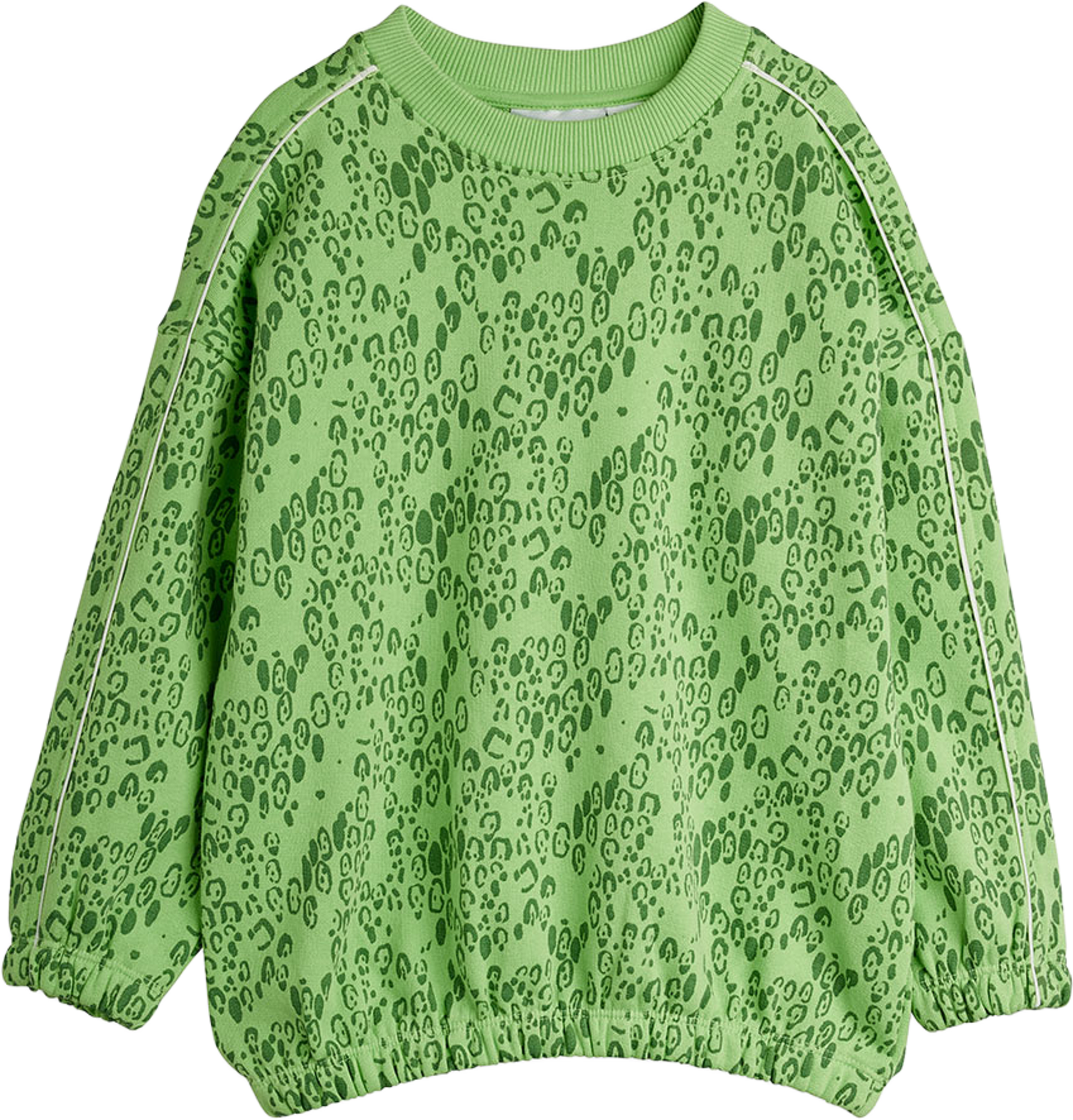 Mini leopard aop sweatshirt, från Mini Rodini, i färgen Green. Klicka för att öppna bilden i stort format