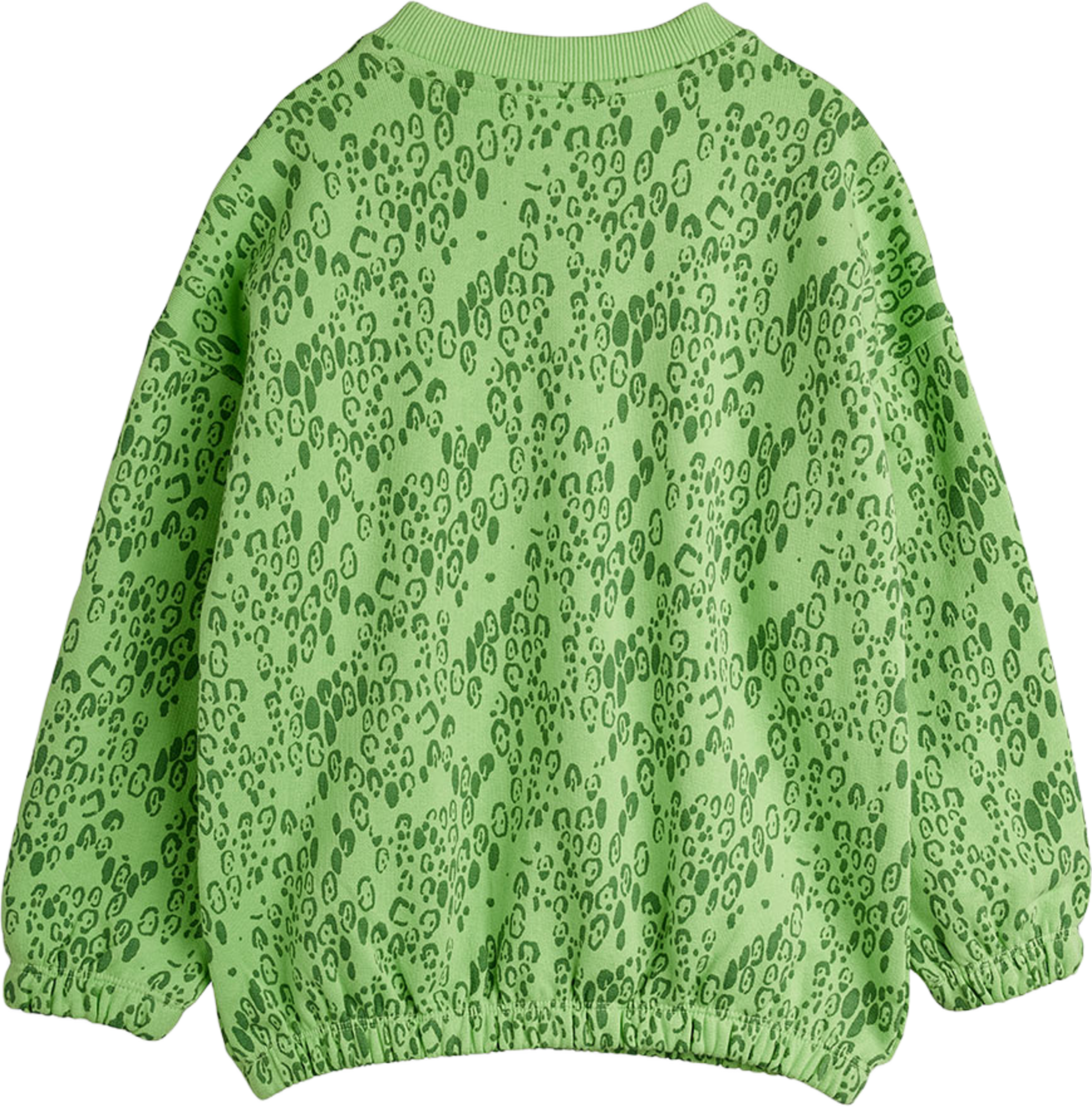 Mini leopard aop sweatshirt, från Mini Rodini, i färgen Green. Klicka för att öppna bilden i stort format