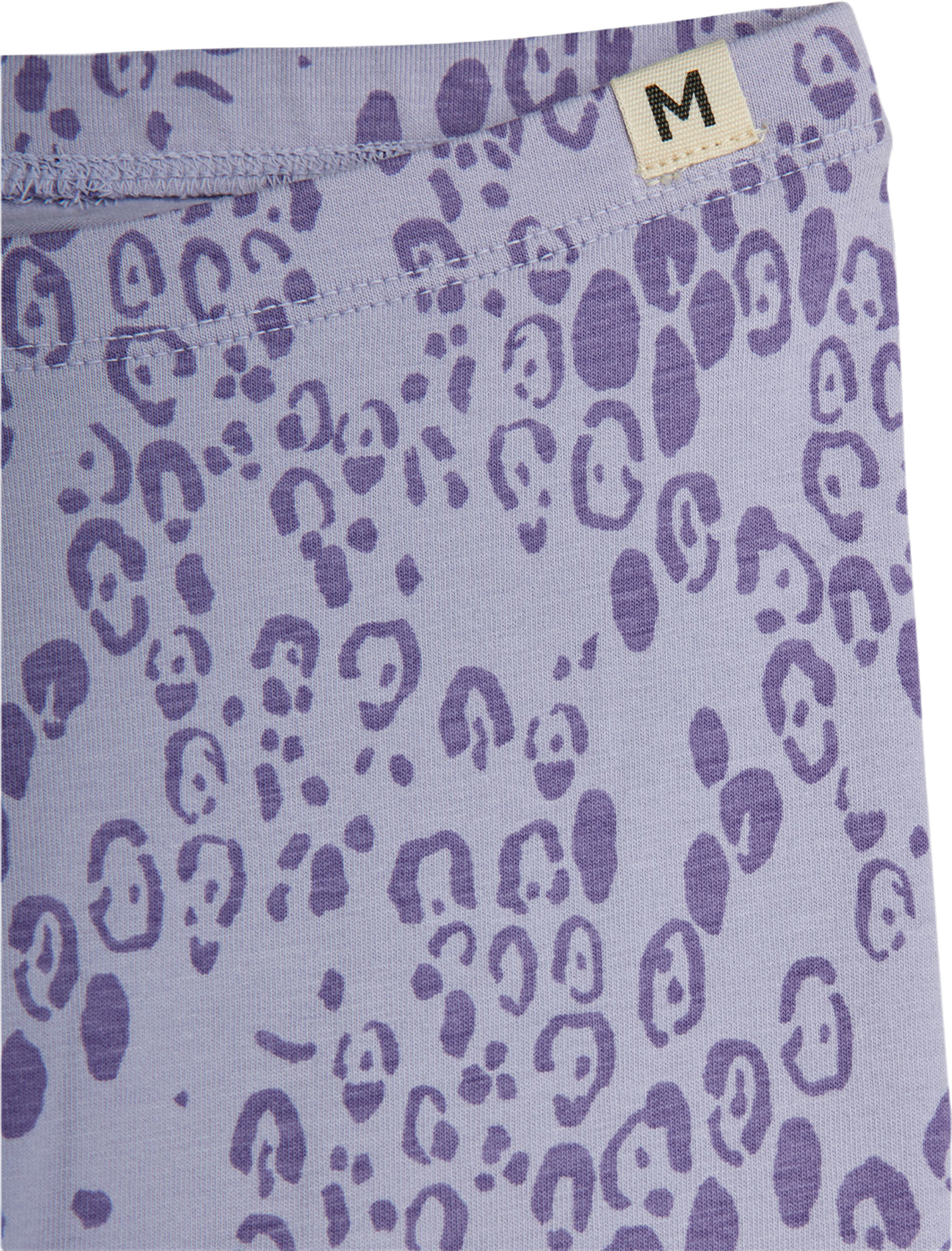 Mini leopard aop leggings, från Mini Rodini, i färgen Purple. Klicka för att öppna bilden i stort format