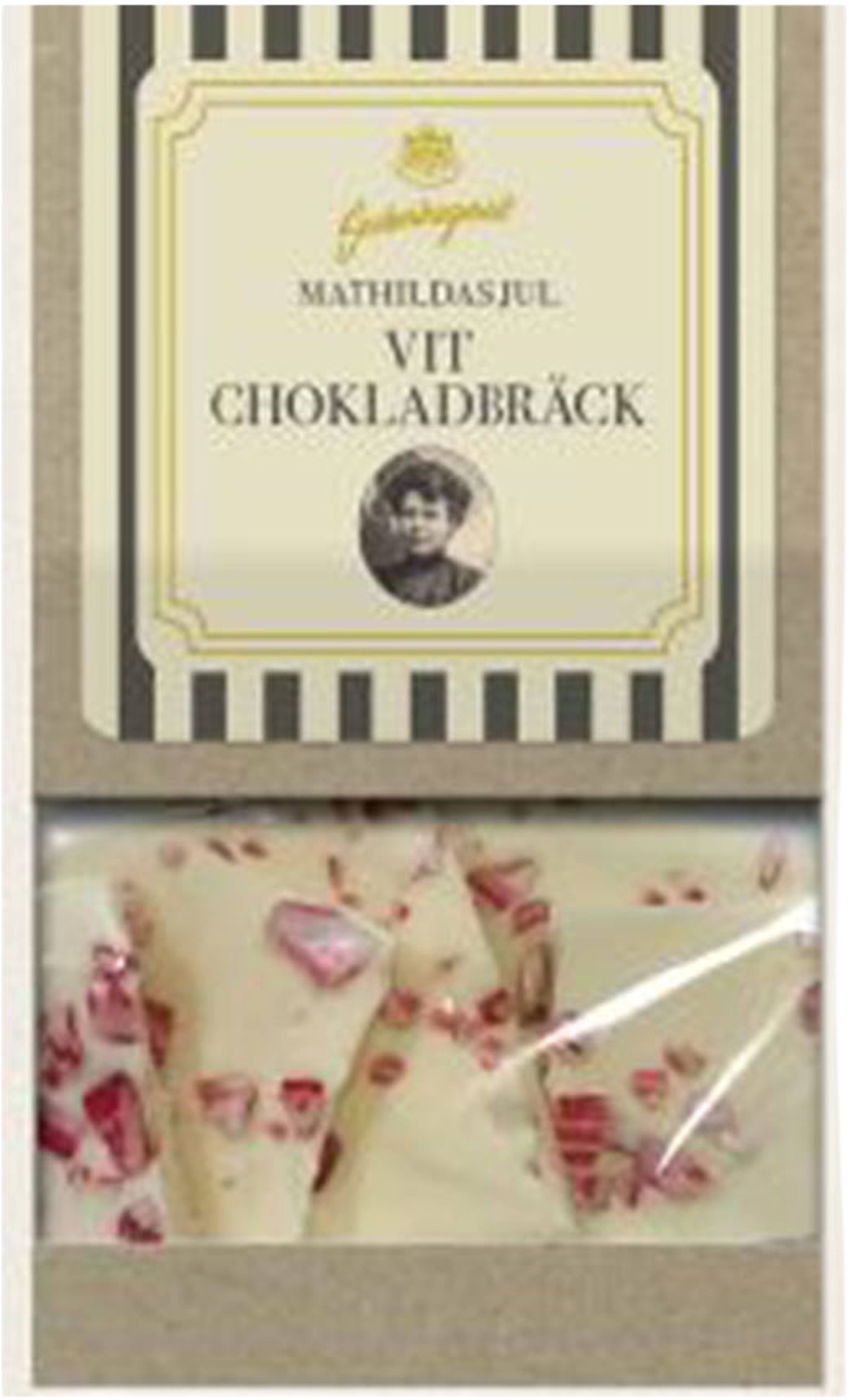 Mathildas vit chokladbräck 80 g, från Sockerbageriet, i färgen Mixed. Klicka för att öppna bilden i stort format