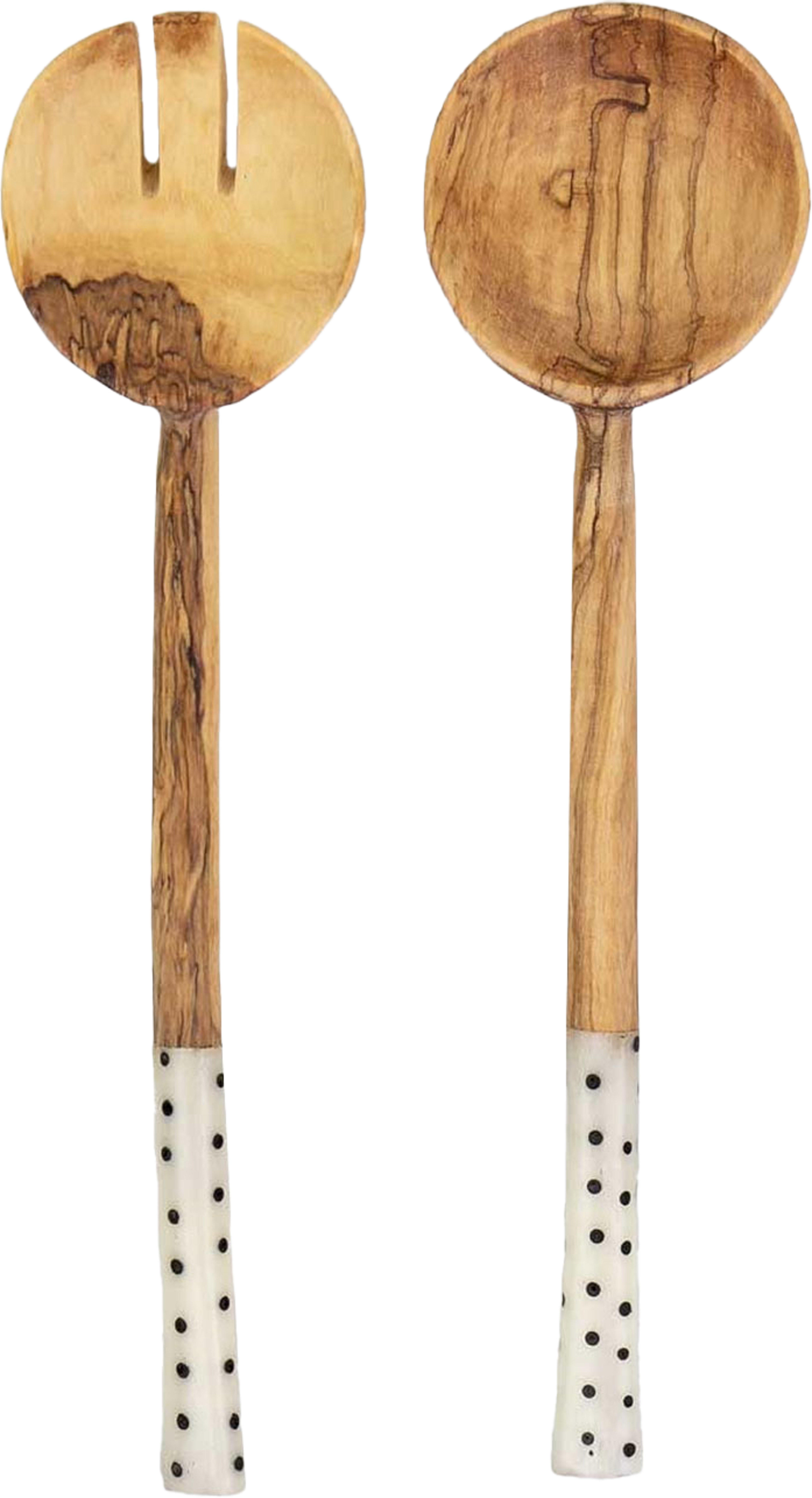 Wood Dots Salladsbestick, från A World of Craft, i färgen Natur. Klicka för att öppna bilden i stort format
